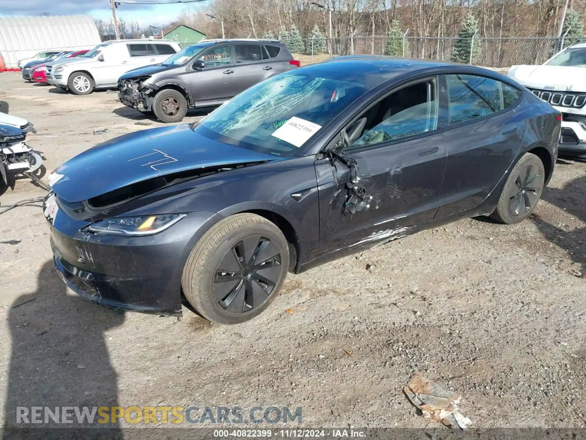 2 Photograph of a damaged car 5YJ3E1EA9RF843196 TESLA MODEL 3 2024