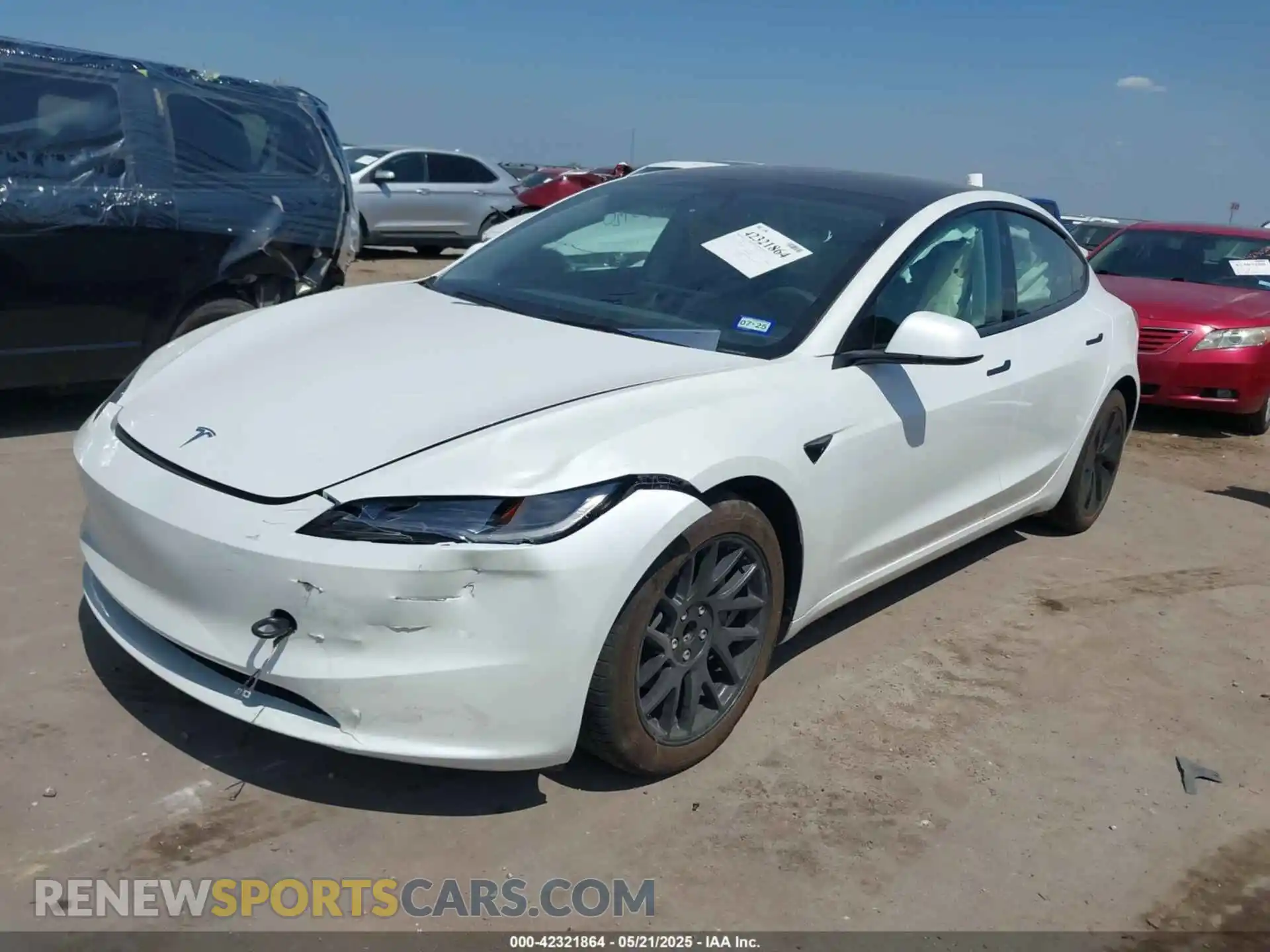 2 Photograph of a damaged car 5YJ3E1EAXRF785907 TESLA MODEL 3 2024