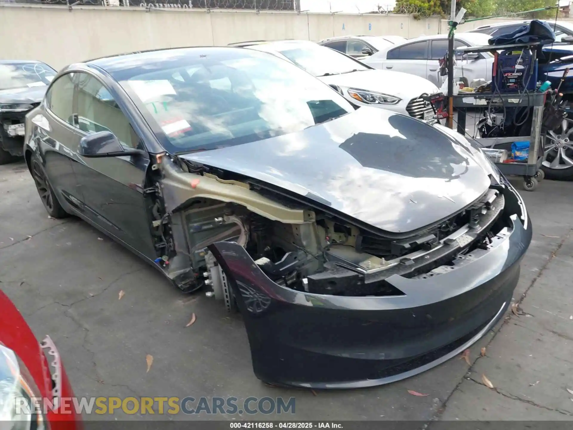 1 Photograph of a damaged car 5YJ3E1EB0RF812167 TESLA MODEL 3 2024