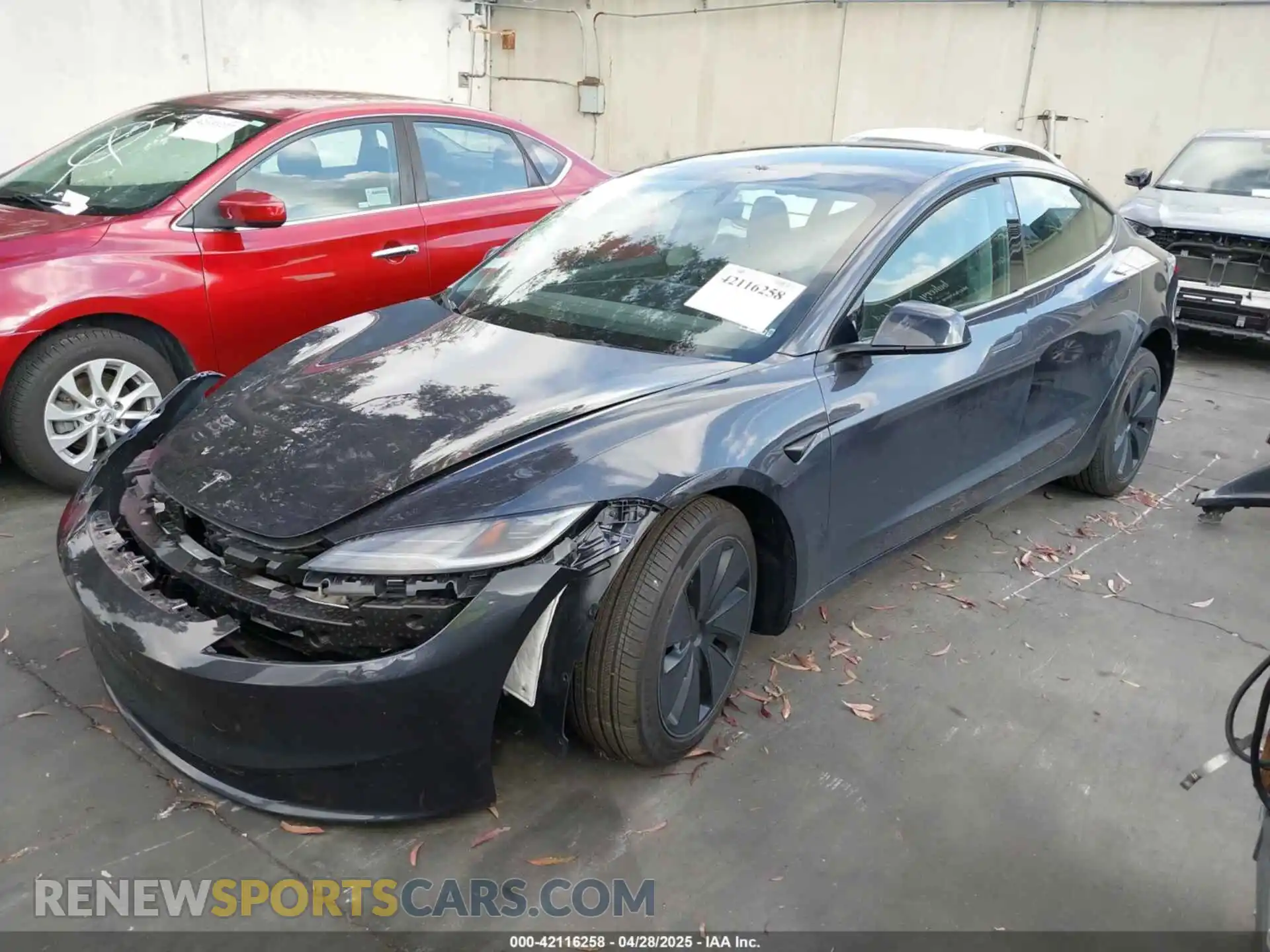 2 Photograph of a damaged car 5YJ3E1EB0RF812167 TESLA MODEL 3 2024