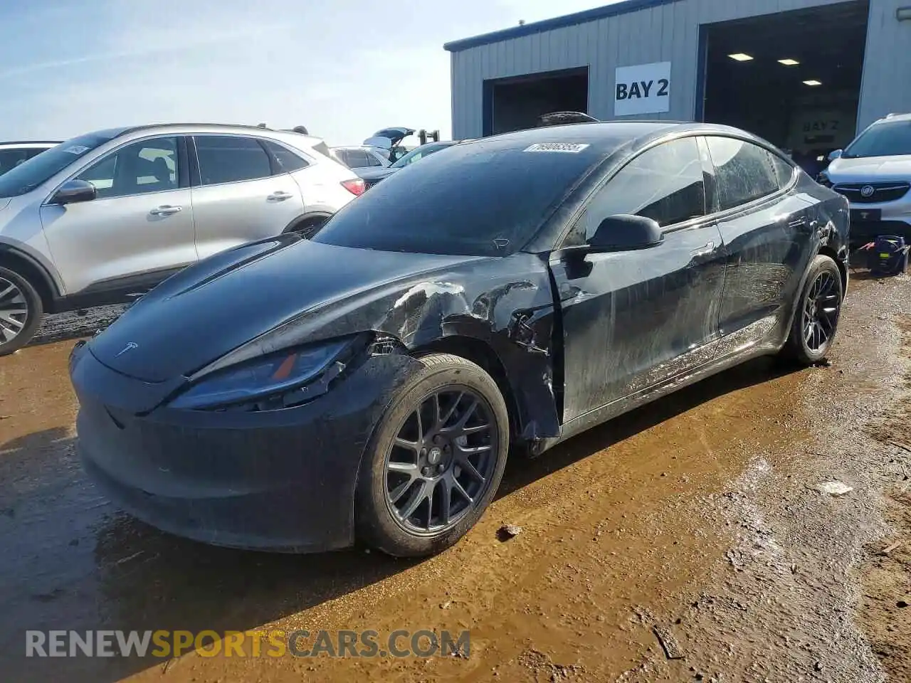 1 Photograph of a damaged car 5YJ3E1EB0RF821984 TESLA MODEL 3 2024