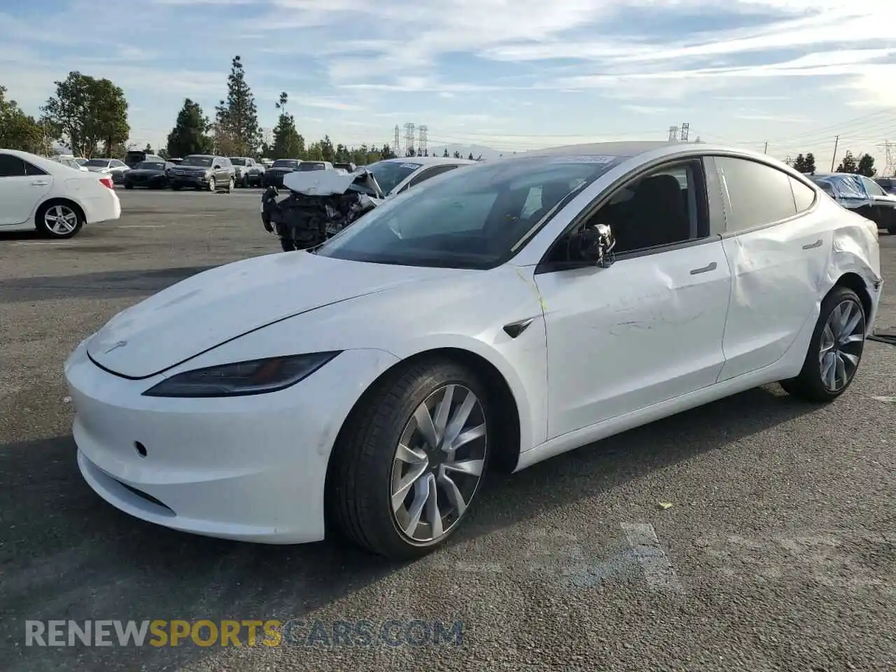 1 Photograph of a damaged car 5YJ3E1EB0RF872191 TESLA MODEL 3 2024