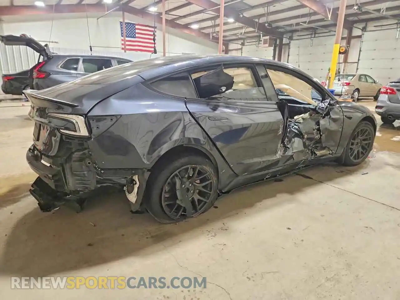 3 fotografías del automóvil dañado 5YJ3E1EB1RF812131 TESLA MODEL 3 2024