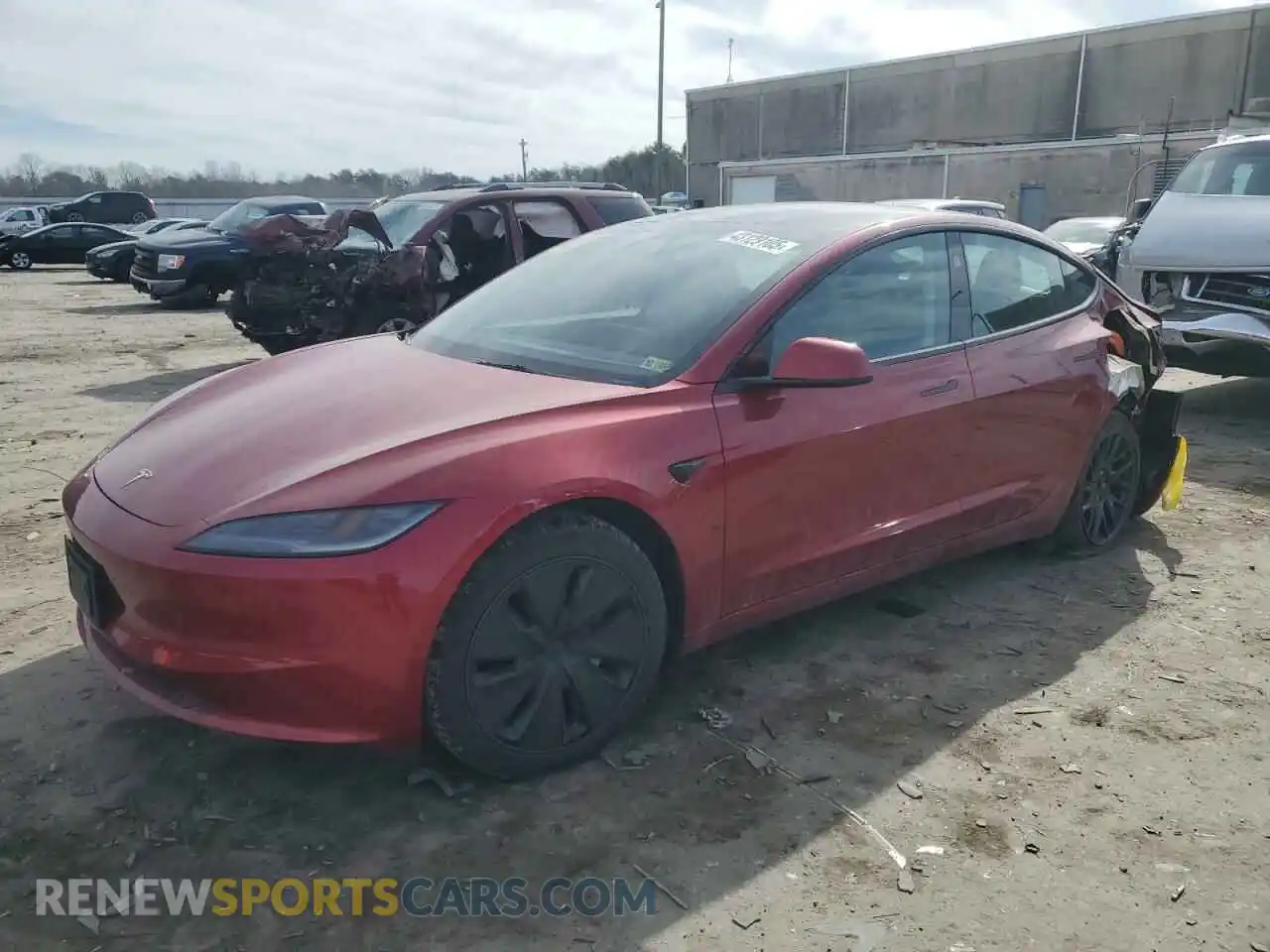 1 Photograph of a damaged car 5YJ3E1EB1RF817345 TESLA MODEL 3 2024