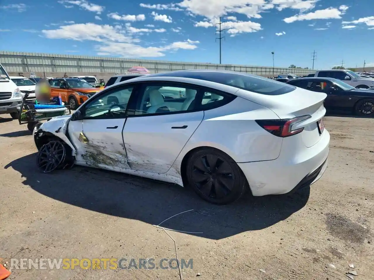 2 Photograph of a damaged car 5YJ3E1EB2RF793394 TESLA MODEL 3 2024