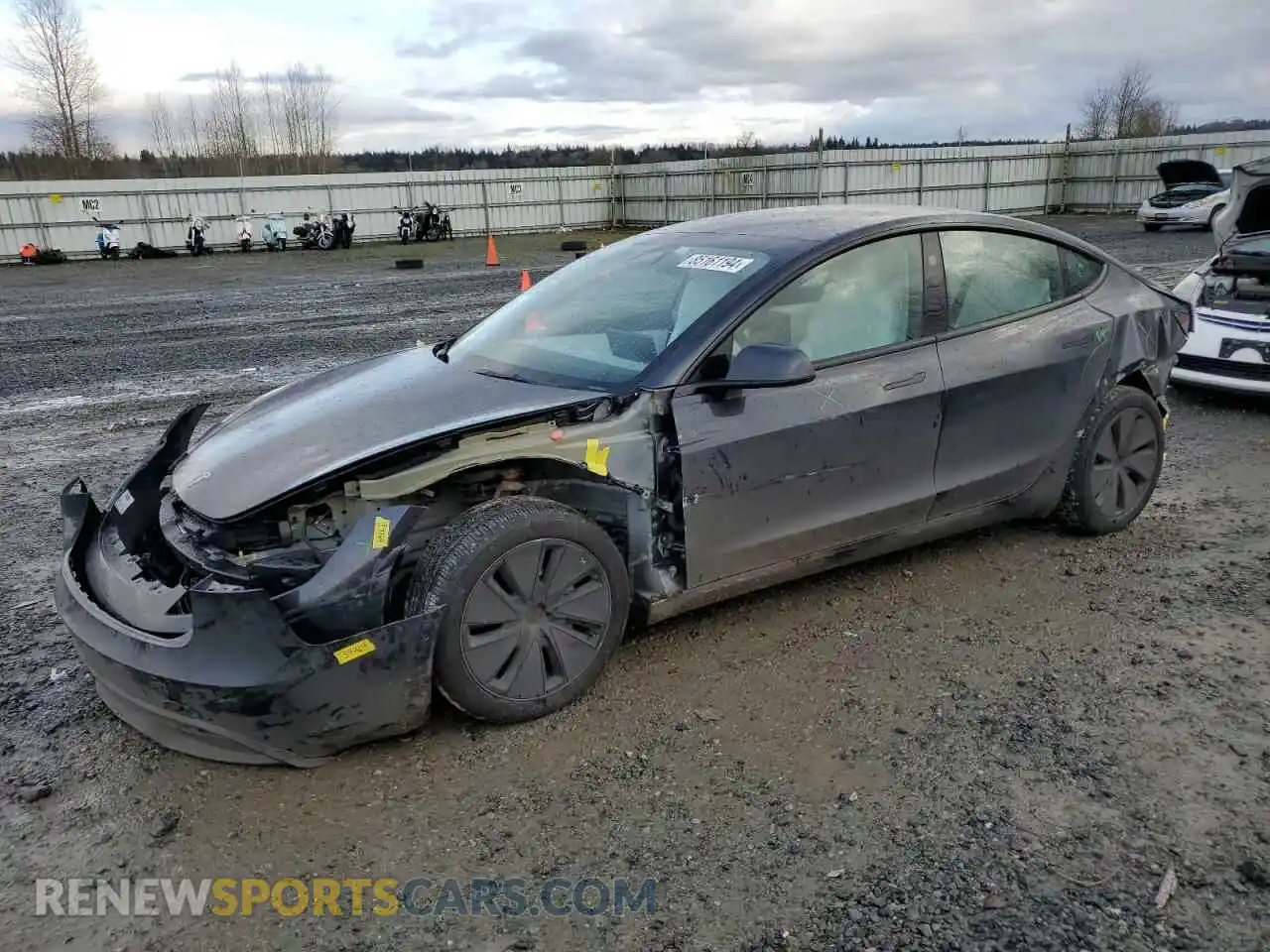 1 Photograph of a damaged car 5YJ3E1EB2RF808413 TESLA MODEL 3 2024