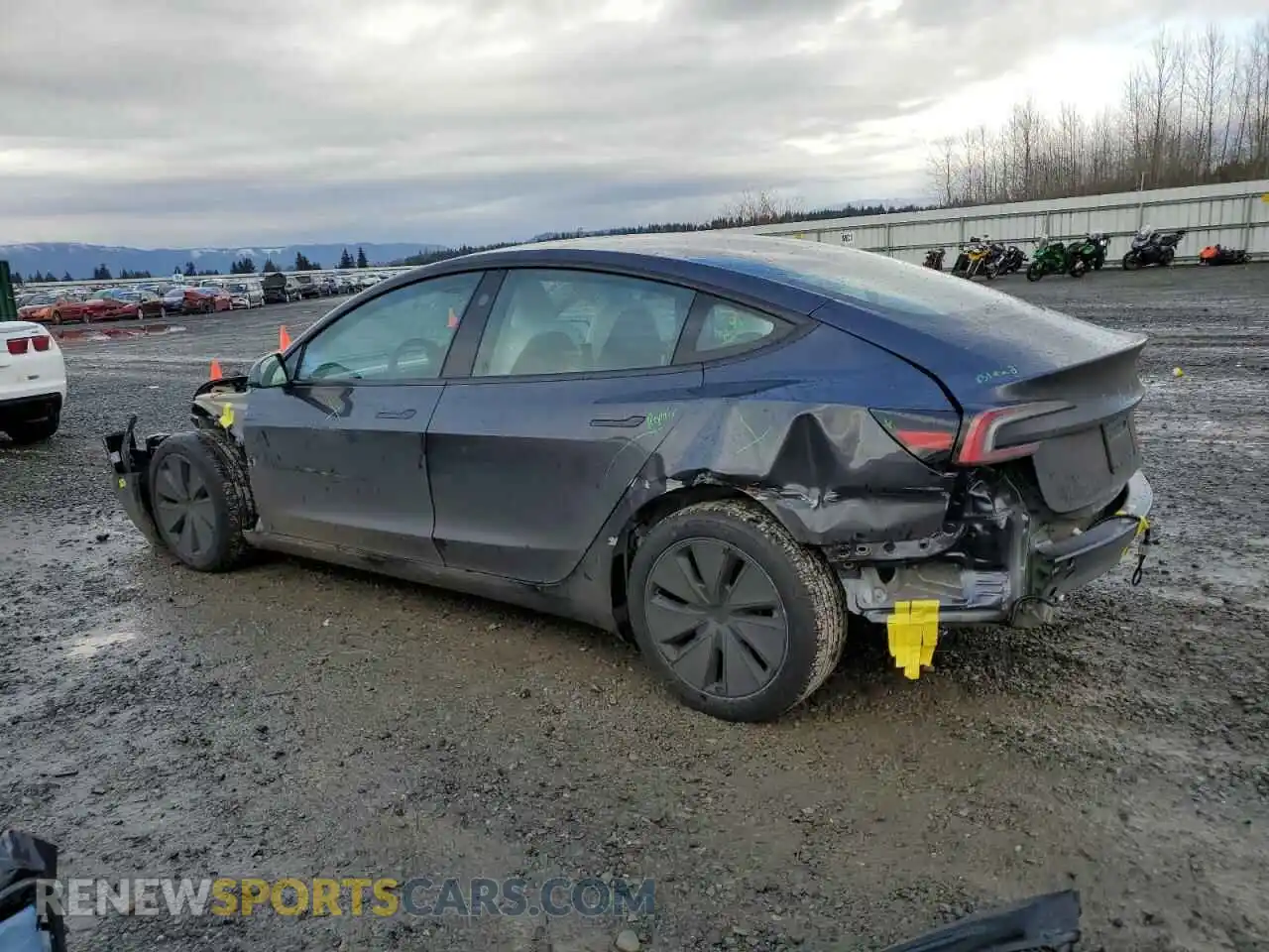 2 Photograph of a damaged car 5YJ3E1EB2RF808413 TESLA MODEL 3 2024