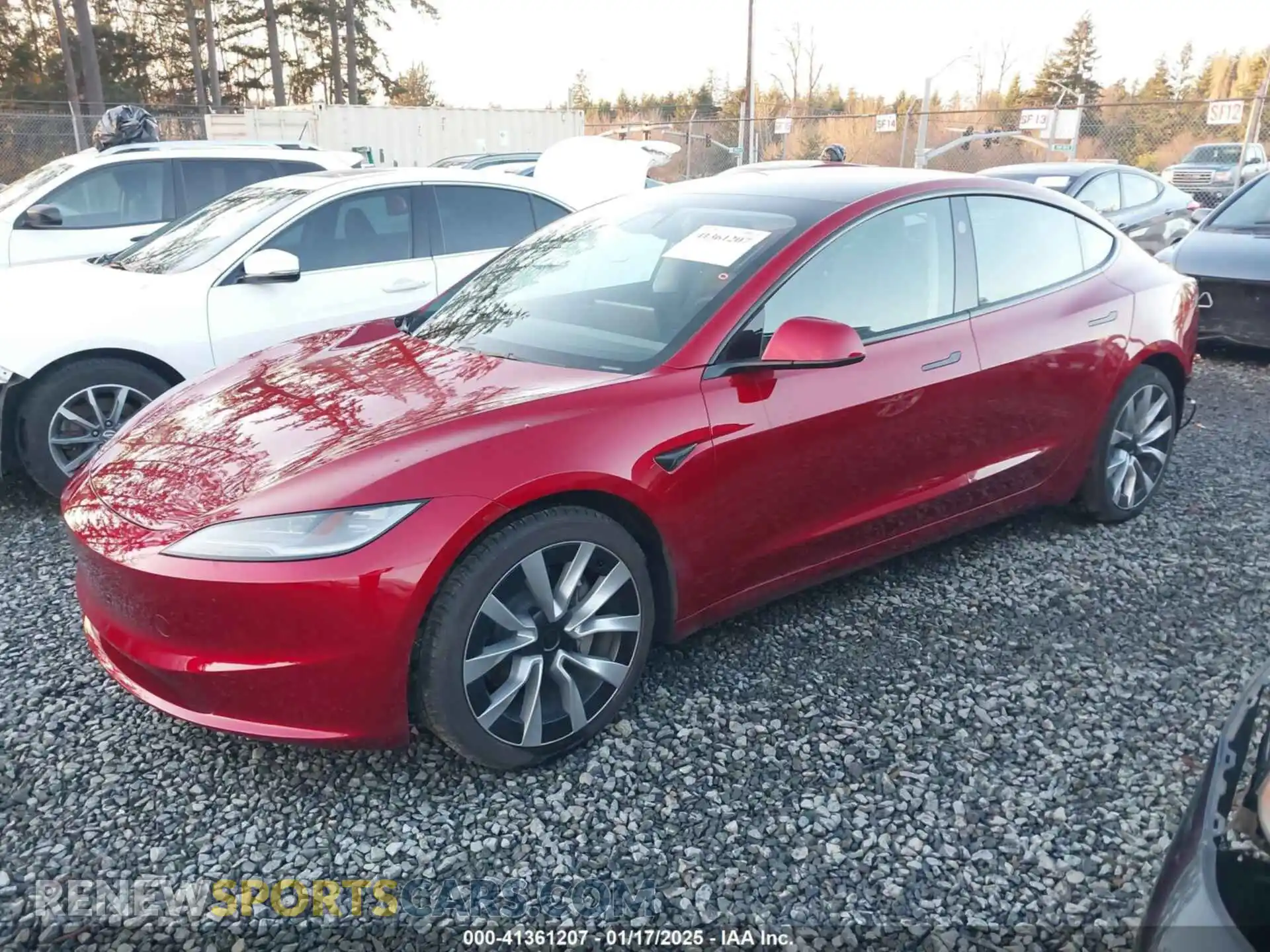 2 Photograph of a damaged car 5YJ3E1EB2RF816141 TESLA MODEL 3 2024