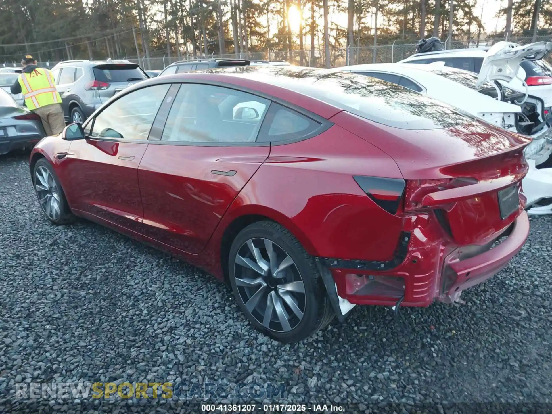 3 Photograph of a damaged car 5YJ3E1EB2RF816141 TESLA MODEL 3 2024