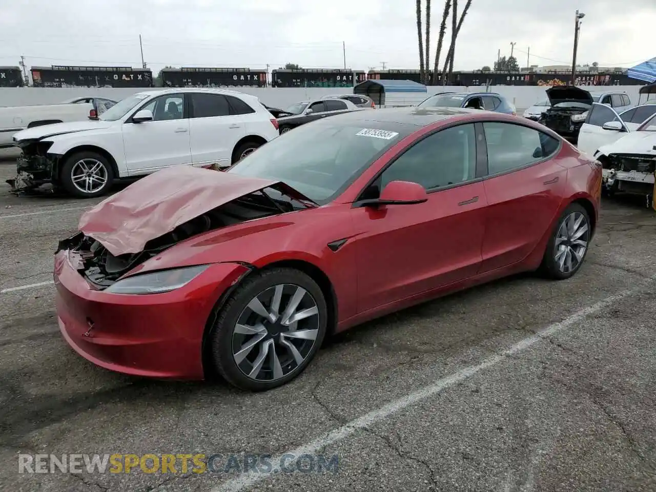 1 Photograph of a damaged car 5YJ3E1EB4RF741880 TESLA MODEL 3 2024