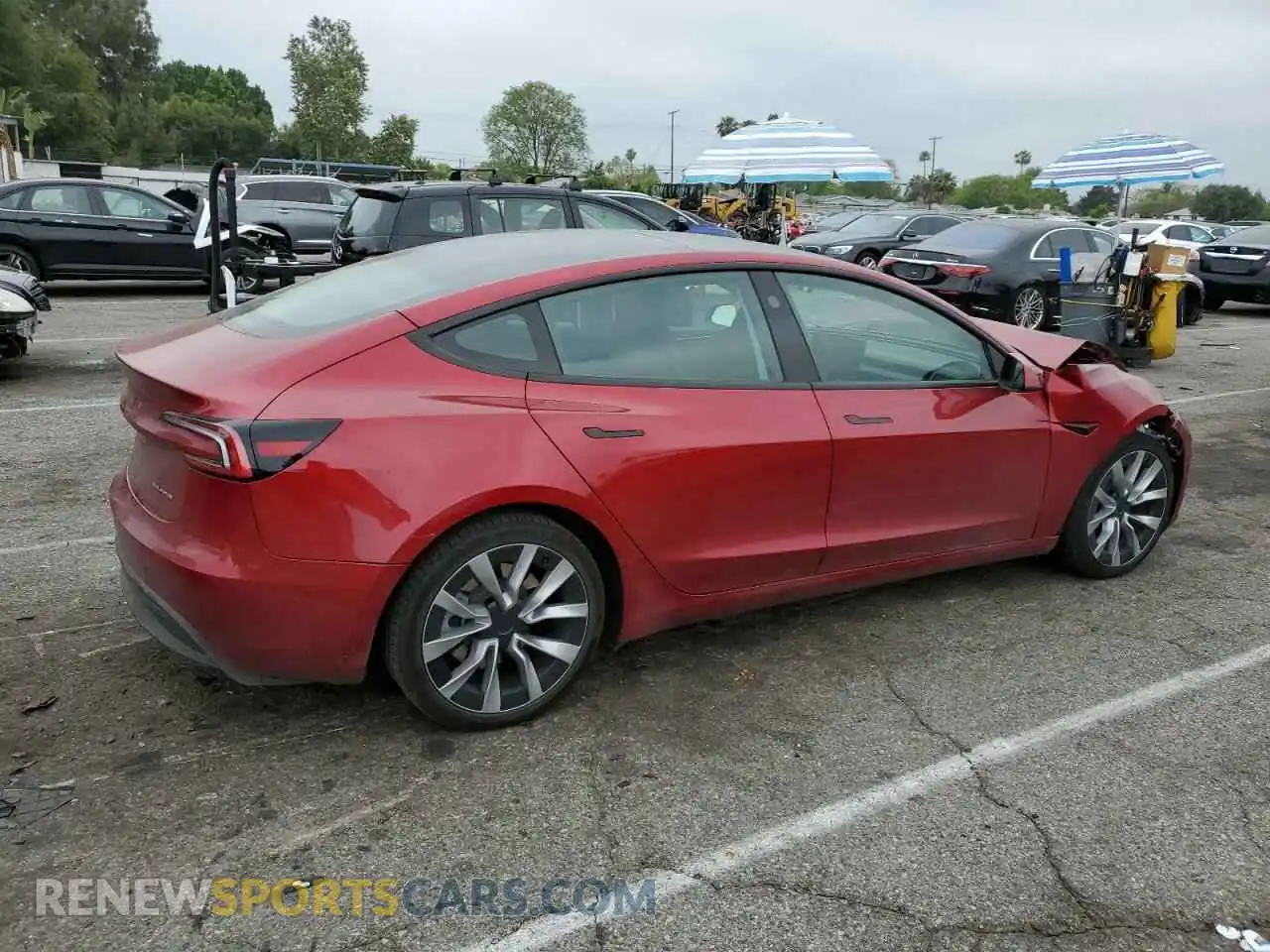 3 Photograph of a damaged car 5YJ3E1EB4RF741880 TESLA MODEL 3 2024