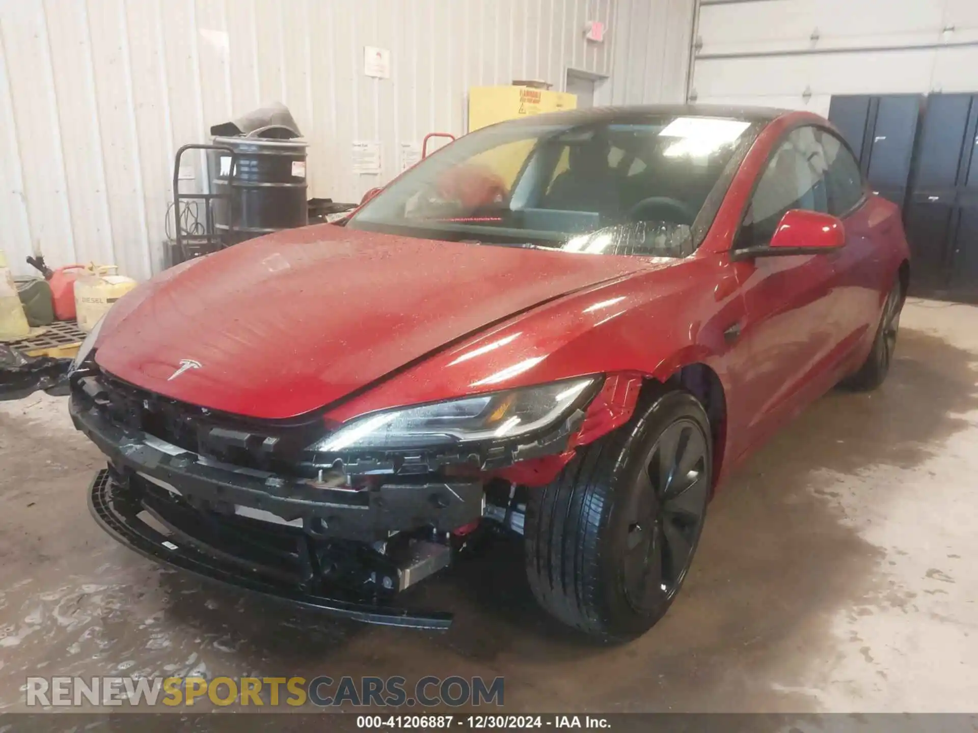 2 fotografías del automóvil dañado 5YJ3E1EB4RF766231 TESLA MODEL 3 2024