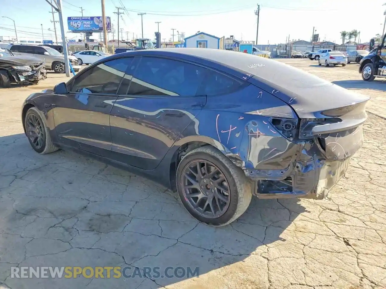 2 Фотография поврежденного автомобиля 5YJ3E1EB4RF792652 TESLA MODEL 3 2024