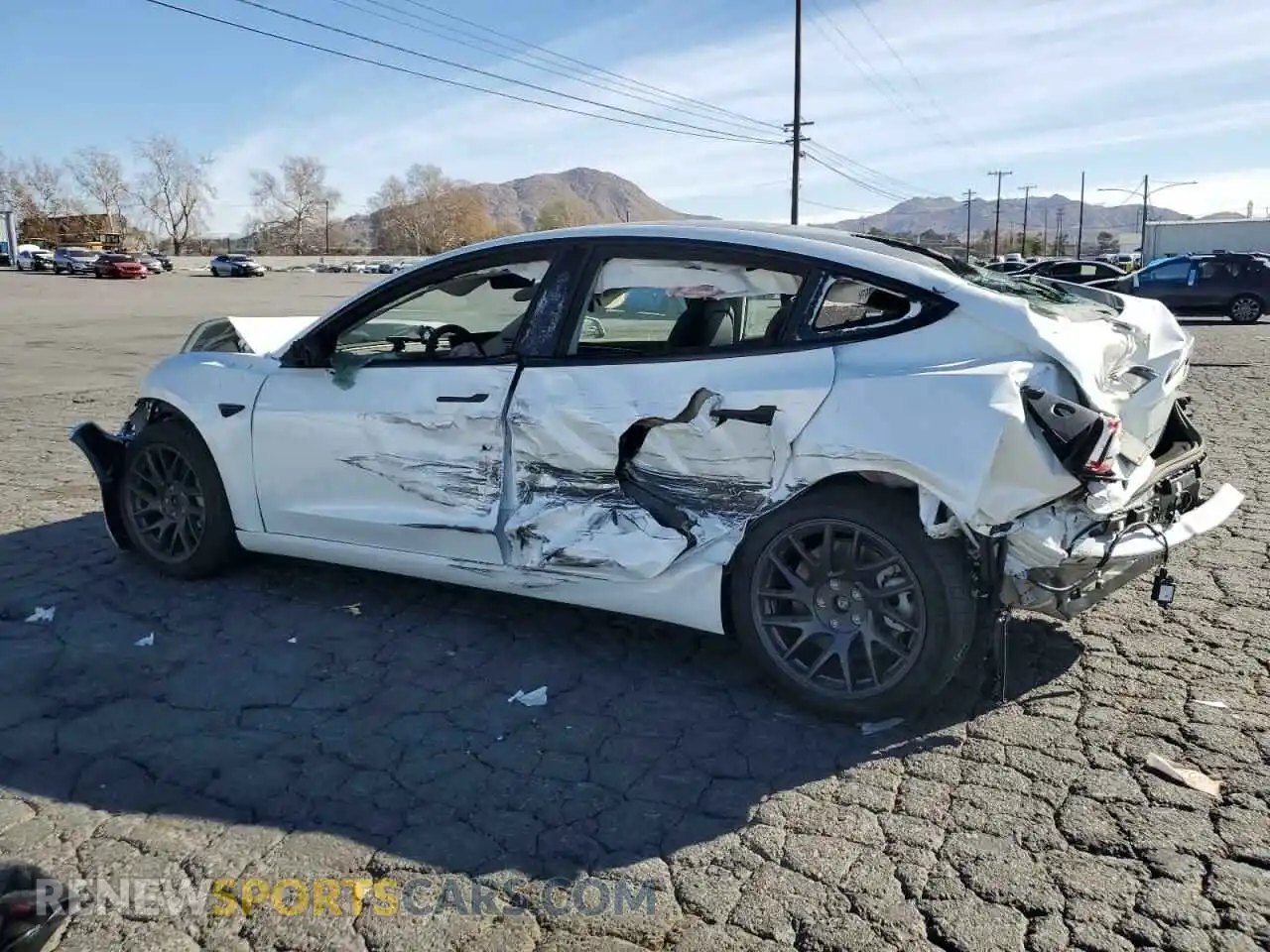 2 Photograph of a damaged car 5YJ3E1EB4RF795194 TESLA MODEL 3 2024