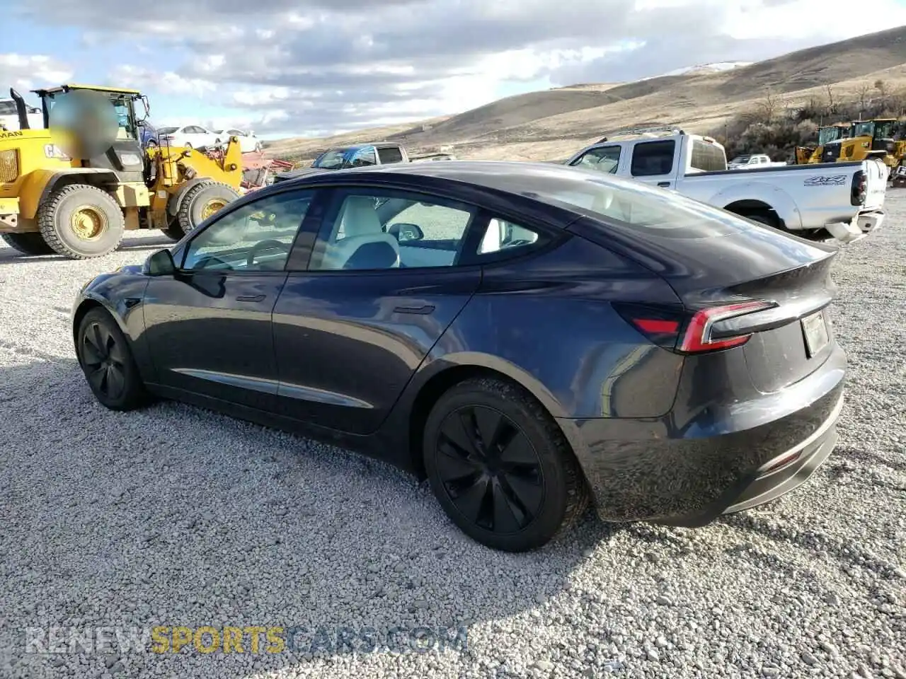 2 Photograph of a damaged car 5YJ3E1EB4RF809143 TESLA MODEL 3 2024