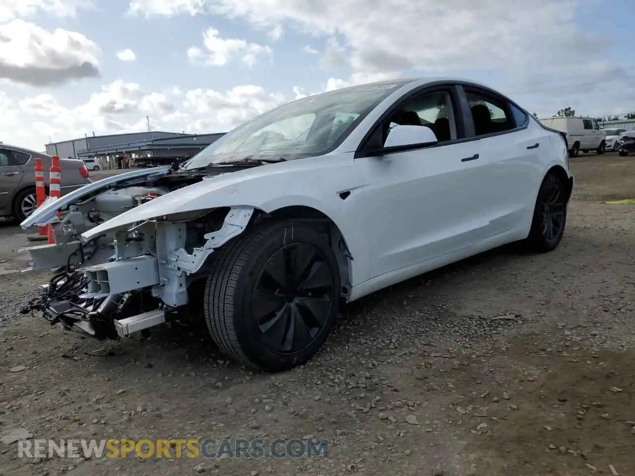 1 Photograph of a damaged car 5YJ3E1EB4RF843339 TESLA MODEL 3 2024