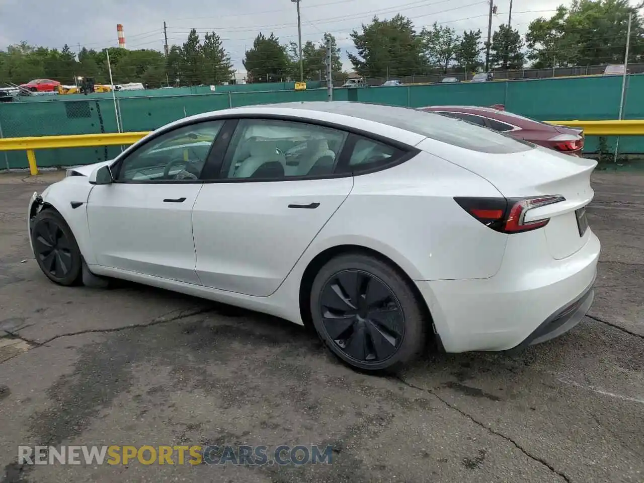 2 Photograph of a damaged car 5YJ3E1EB5RF832950 TESLA MODEL 3 2024