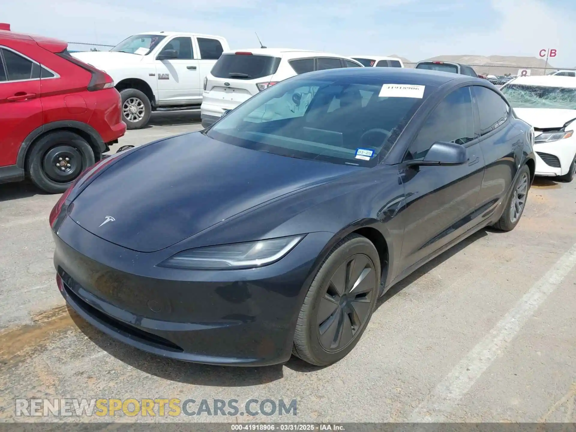 2 Photograph of a damaged car 5YJ3E1EB6RF725258 TESLA MODEL 3 2024