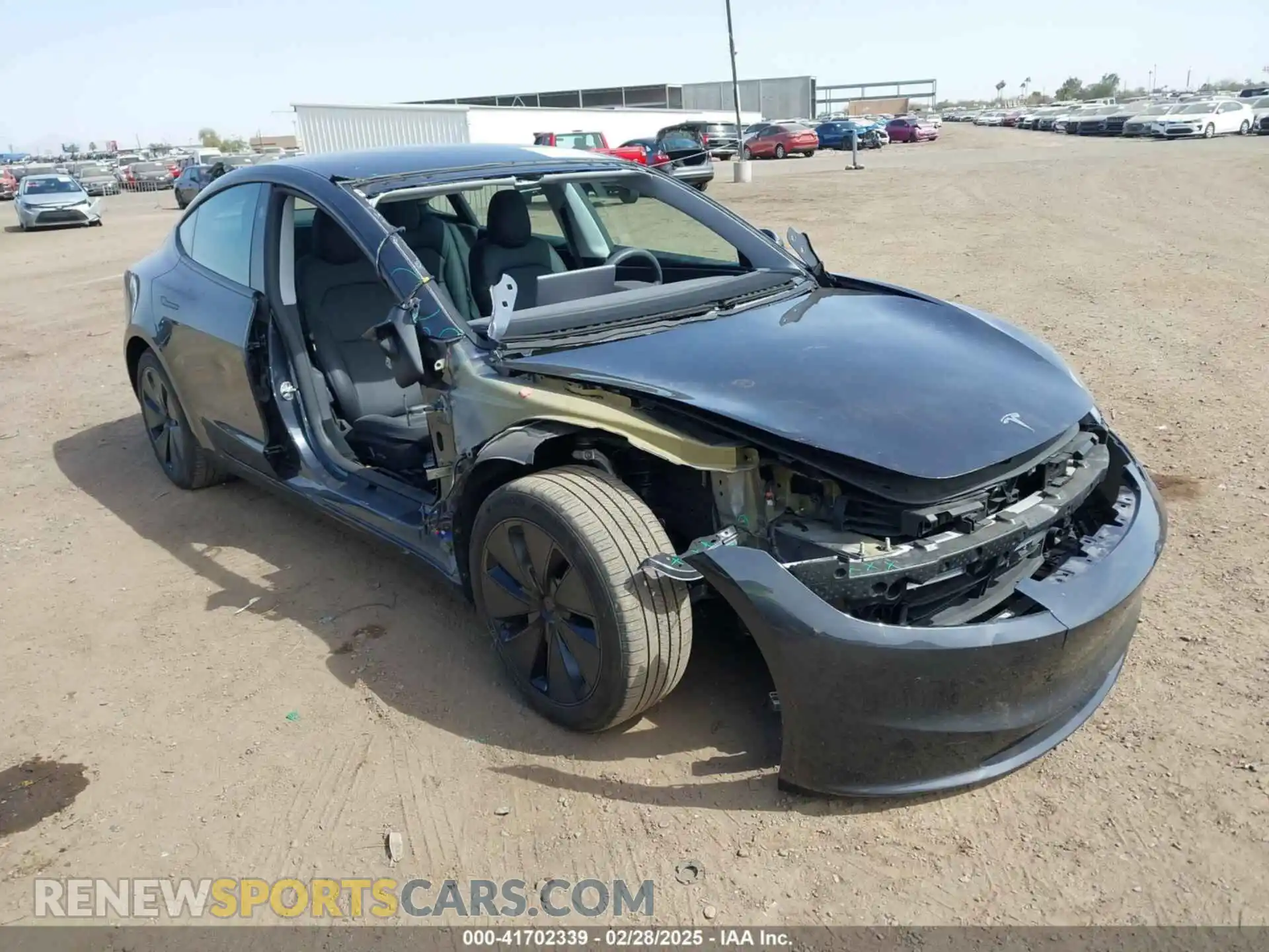 1 Photograph of a damaged car 5YJ3E1EB6RF745736 TESLA MODEL 3 2024