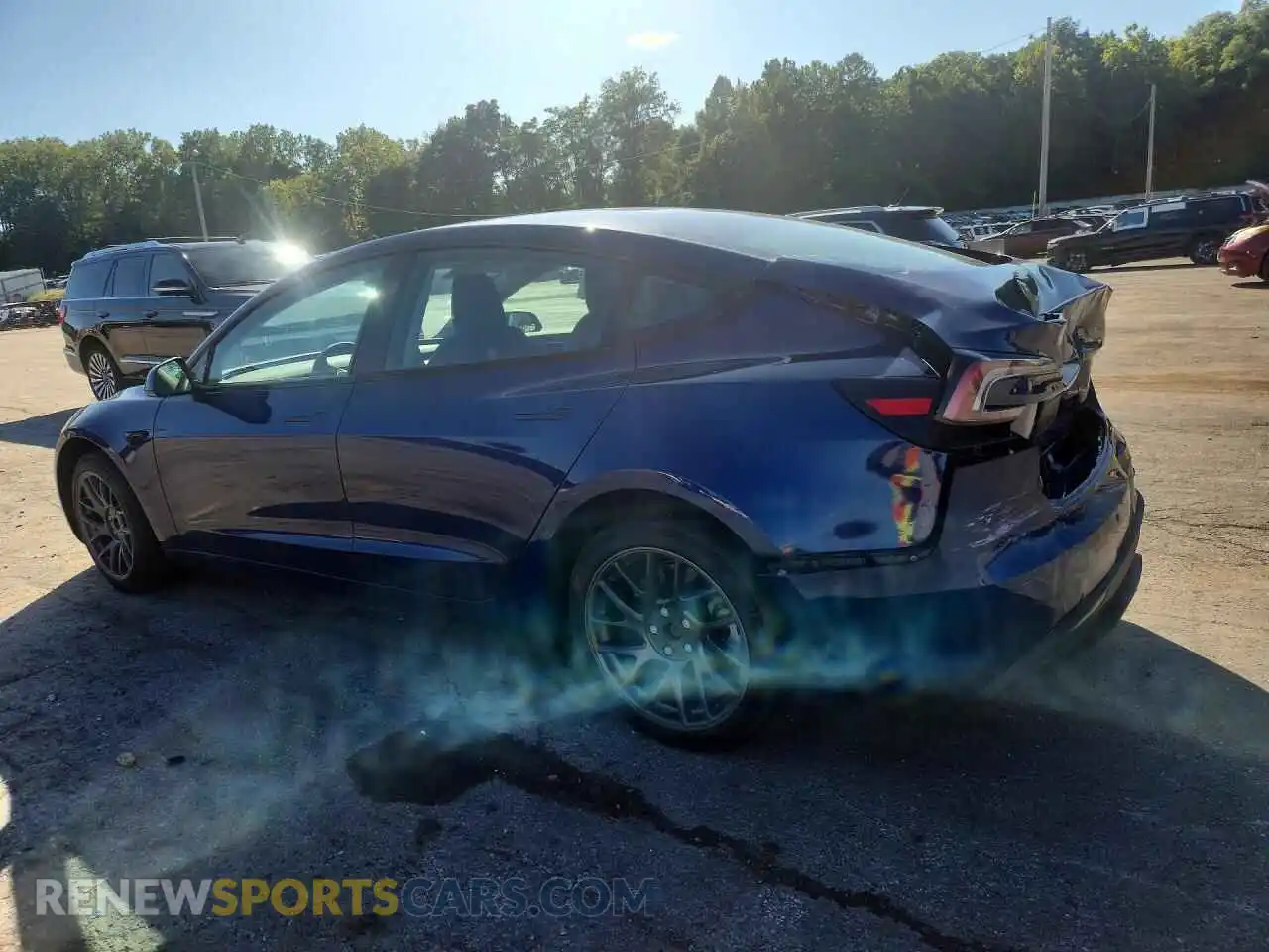 2 fotografías del automóvil dañado 5YJ3E1EB6RF795679 TESLA MODEL 3 2024