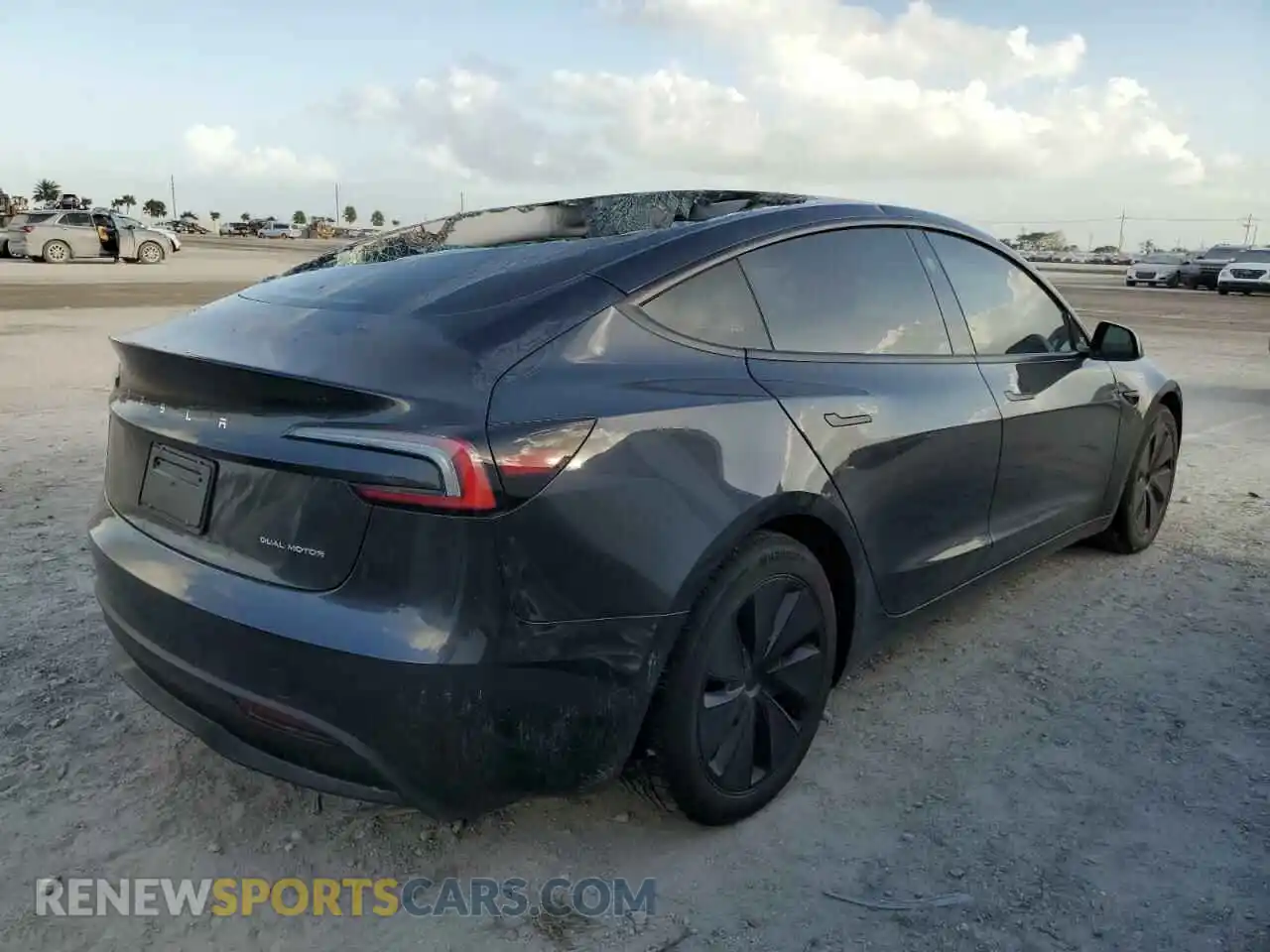 3 Photograph of a damaged car 5YJ3E1EB7RF735443 TESLA MODEL 3 2024