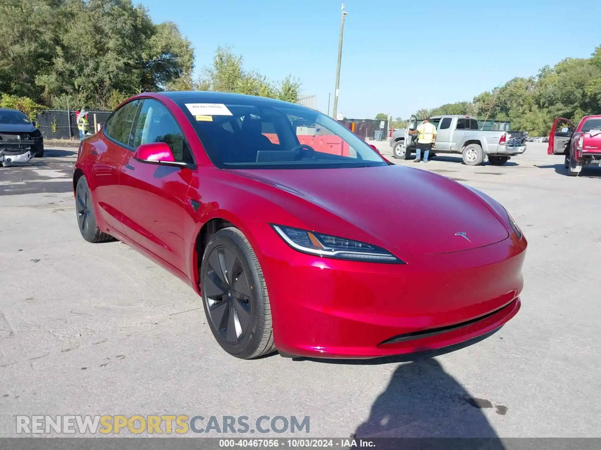1 Photograph of a damaged car 5YJ3E1EB7RF823800 TESLA MODEL 3 2024