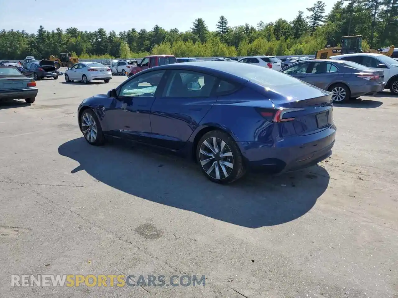 2 Photograph of a damaged car 5YJ3E1EB8RF808223 TESLA MODEL 3 2024