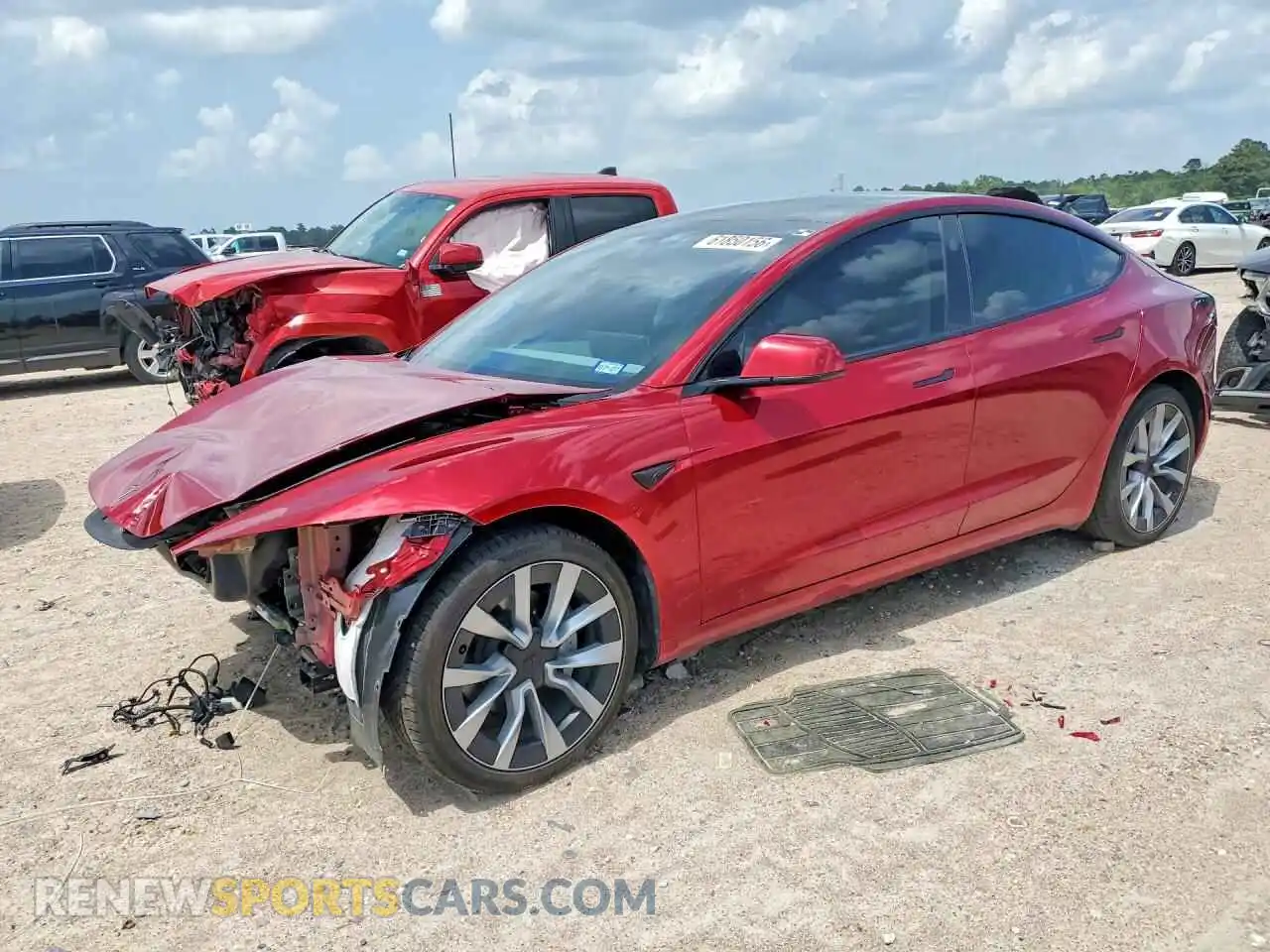 1 Photograph of a damaged car 5YJ3E1EB8RF814829 TESLA MODEL 3 2024