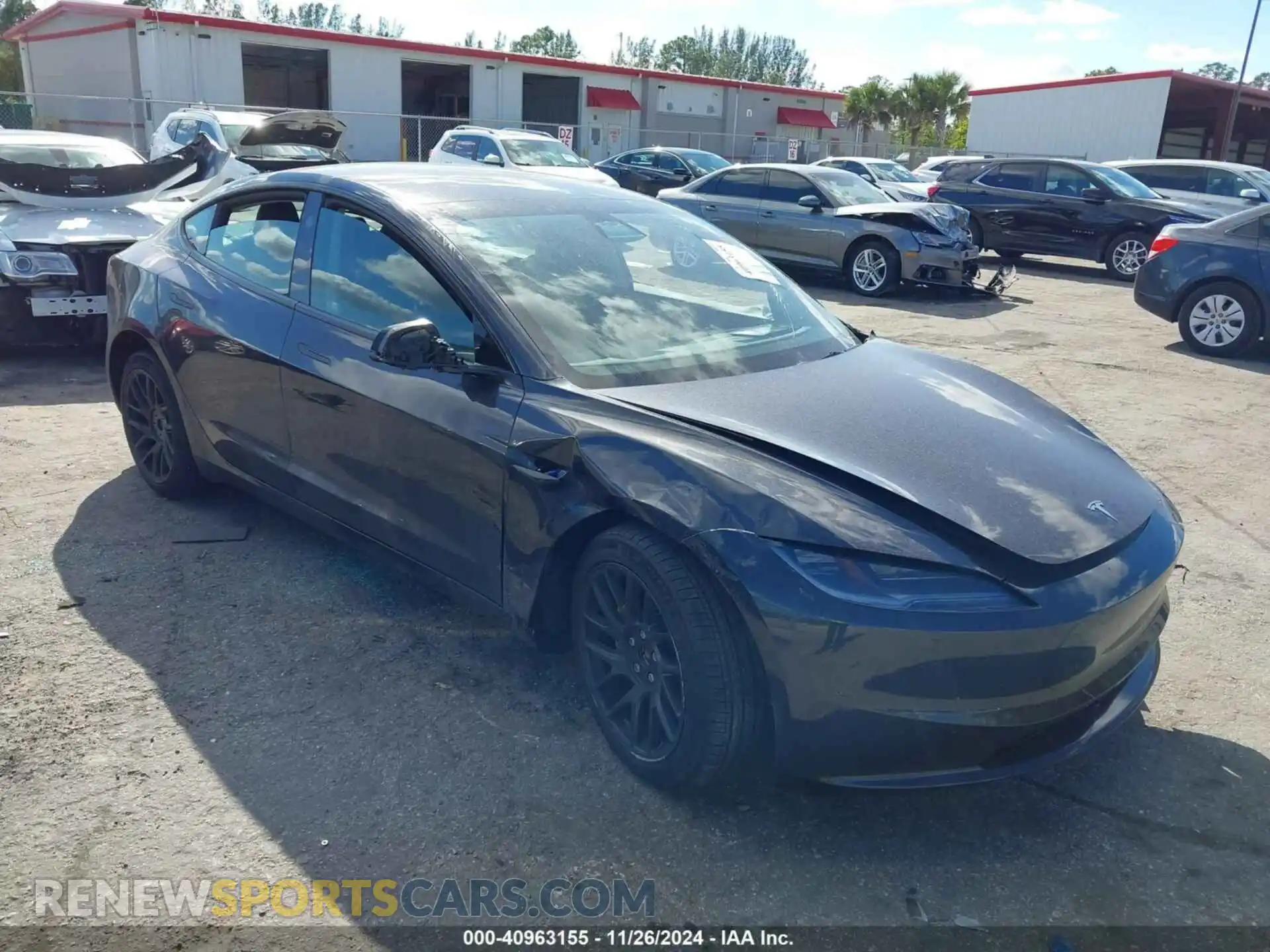 1 Photograph of a damaged car 5YJ3E1EB8RF816368 TESLA MODEL 3 2024
