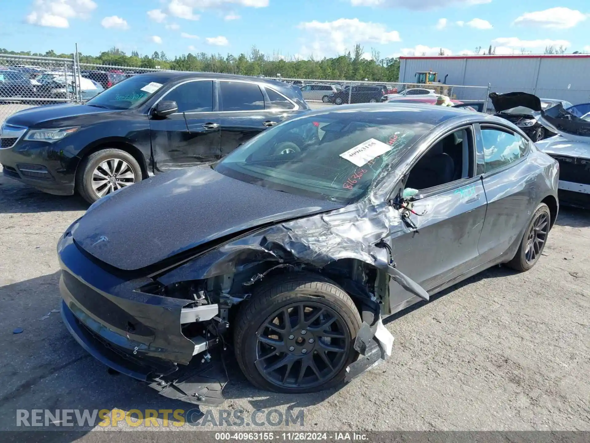 2 Photograph of a damaged car 5YJ3E1EB8RF816368 TESLA MODEL 3 2024