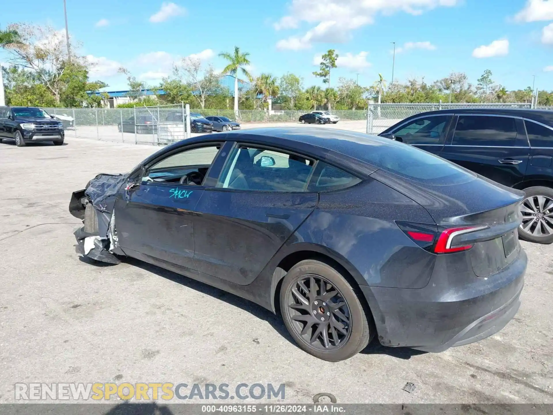3 Photograph of a damaged car 5YJ3E1EB8RF816368 TESLA MODEL 3 2024