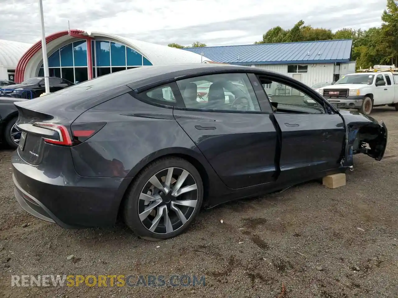 3 fotografías del automóvil dañado 5YJ3E1EB9RF731006 TESLA MODEL 3 2024
