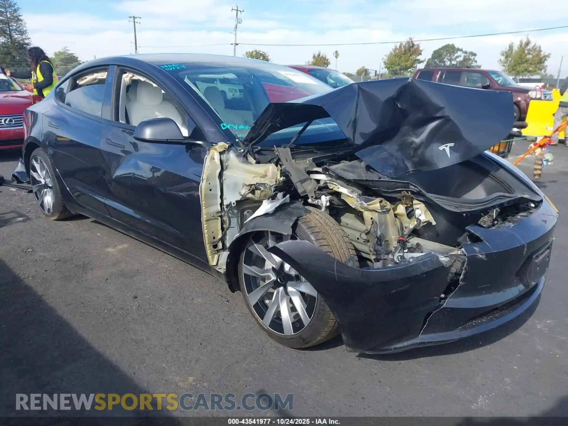 1 Photograph of a damaged car 5YJ3E1EB9RF753376 TESLA MODEL 3 2024