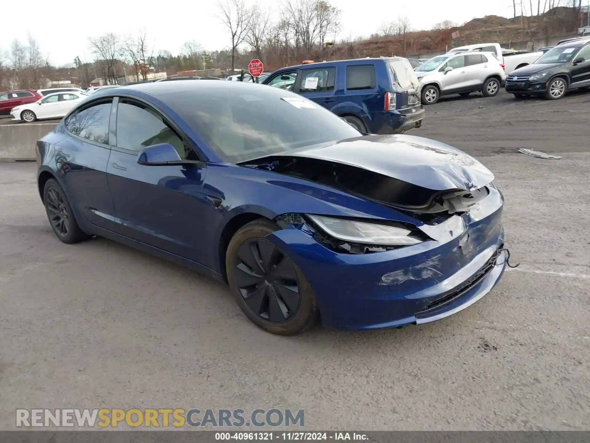 1 Photograph of a damaged car 5YJ3E1EBXRF807848 TESLA MODEL 3 2024