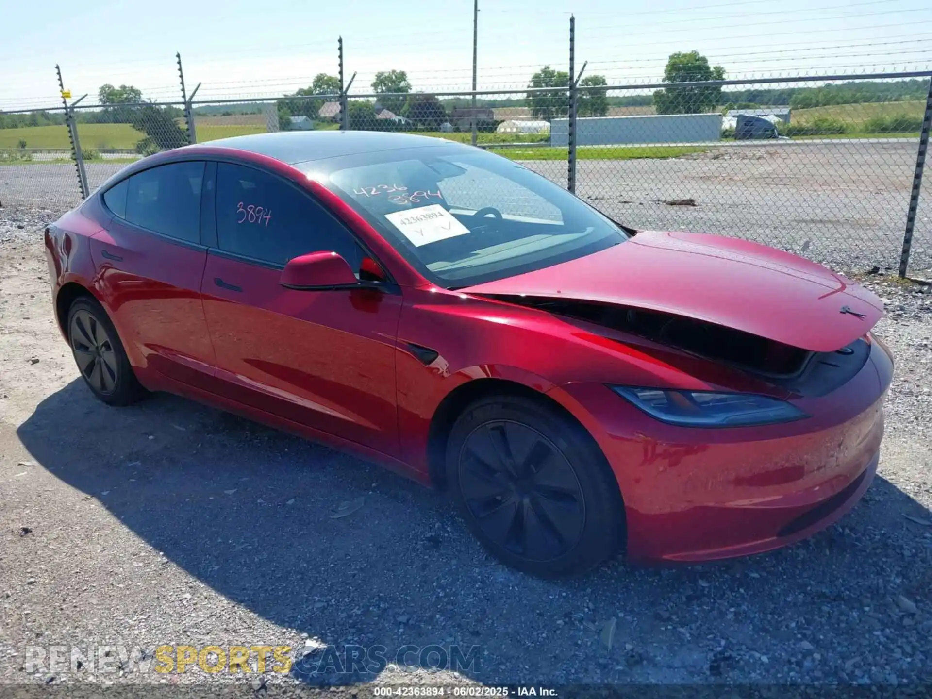 1 Photograph of a damaged car 5YJ3E1EBXRF818333 TESLA MODEL 3 2024