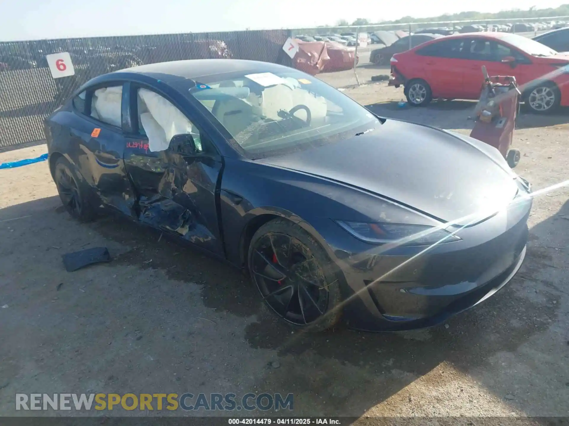 1 Photograph of a damaged car 5YJ3E1ET1RF885637 TESLA MODEL 3 2024