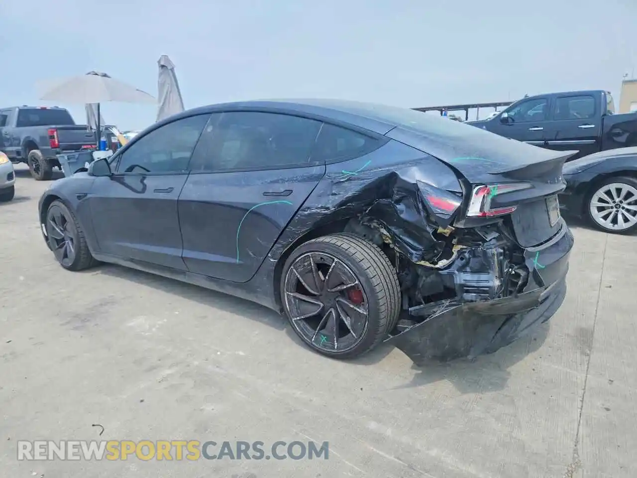2 Photograph of a damaged car 5YJ3E1ET2RF773817 TESLA MODEL 3 2024