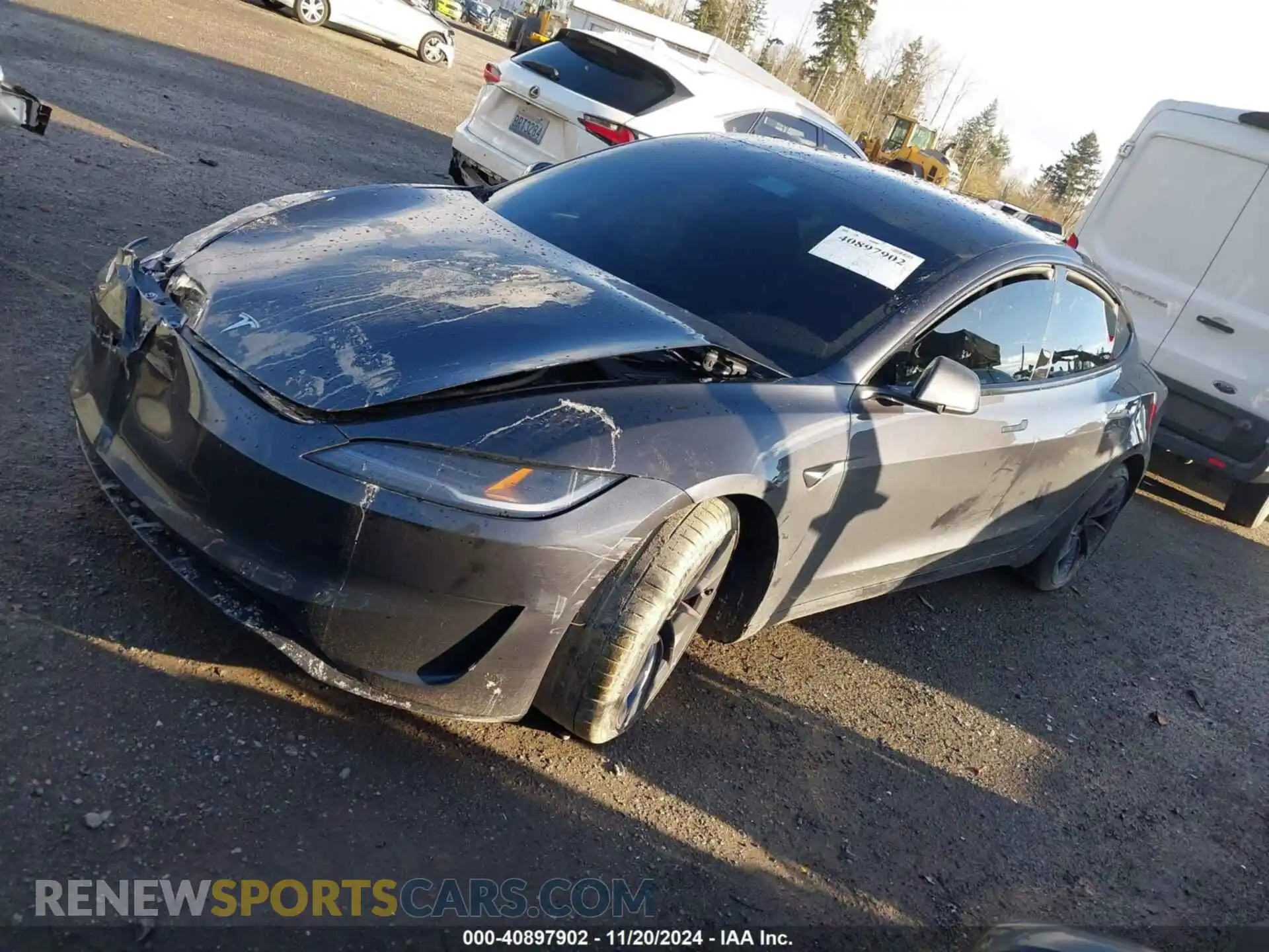 2 Photograph of a damaged car 5YJ3E1ET2RF796238 TESLA MODEL 3 2024