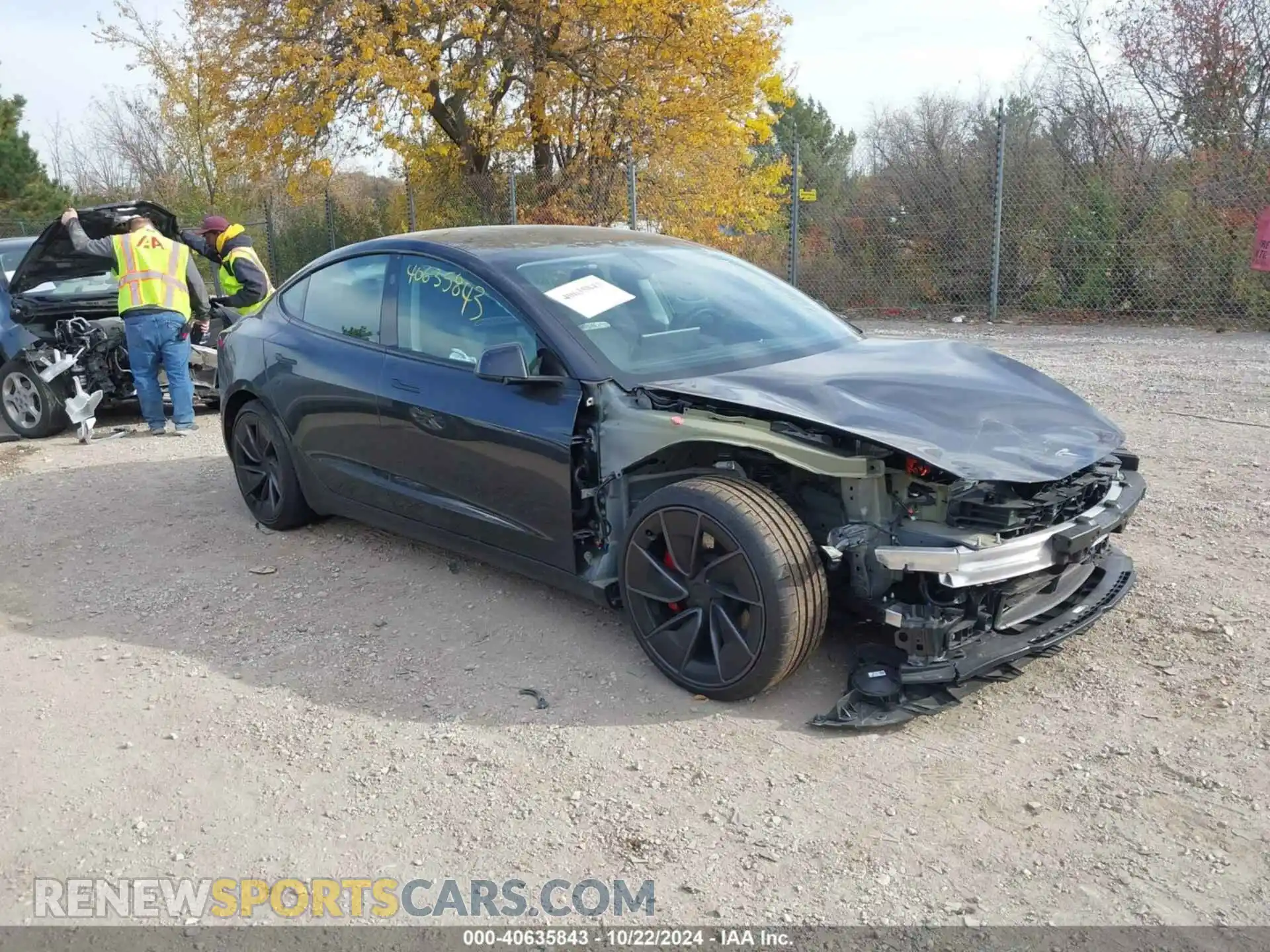 1 Photograph of a damaged car 5YJ3E1ET2RF801101 TESLA MODEL 3 2024