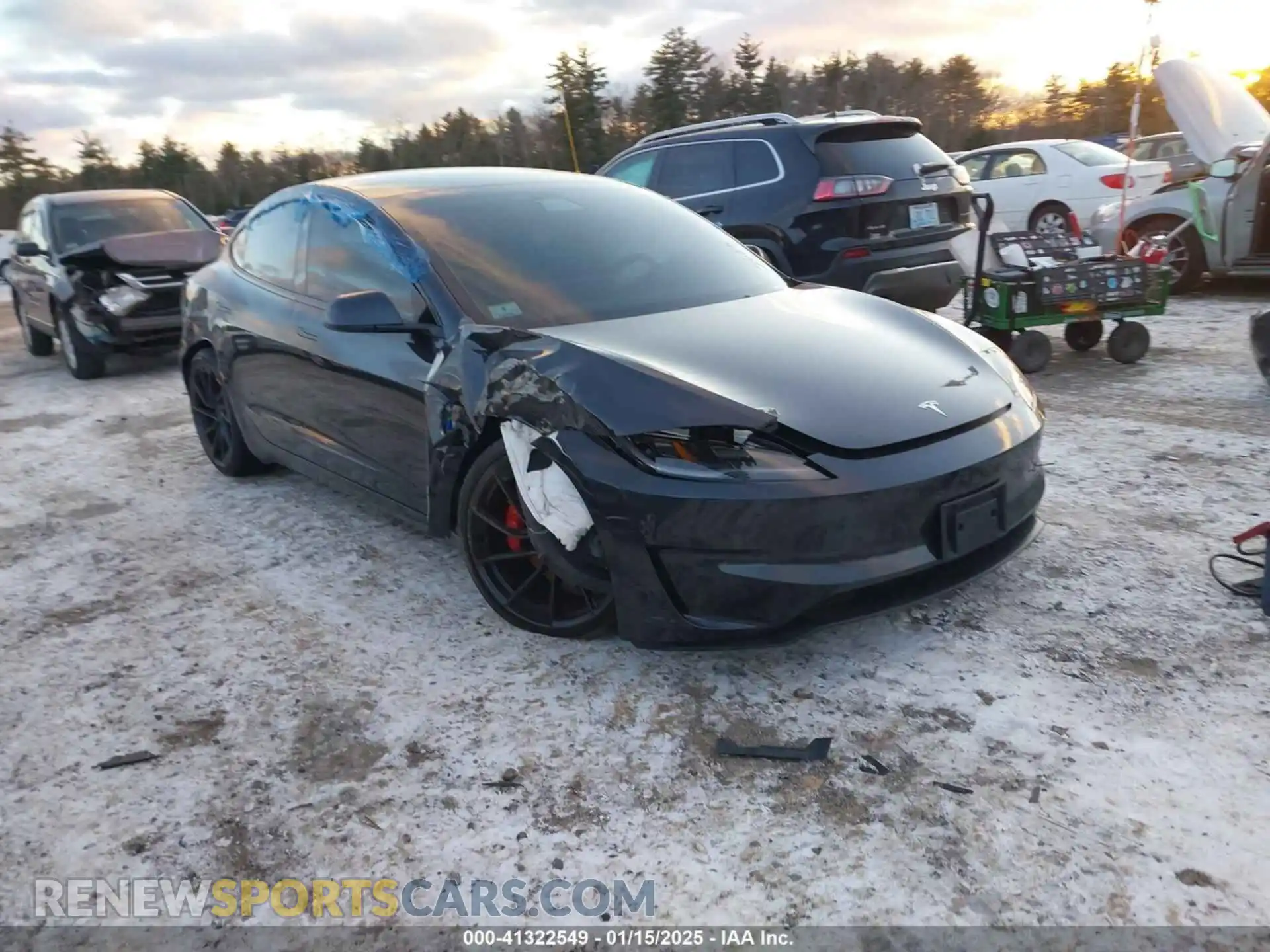 1 Photograph of a damaged car 5YJ3E1ET3RF820482 TESLA MODEL 3 2024