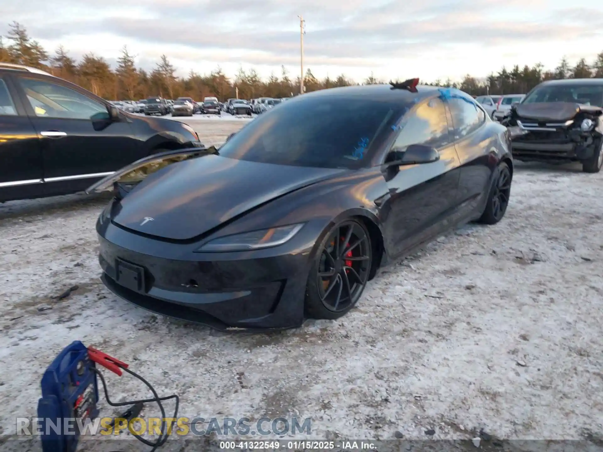 2 Photograph of a damaged car 5YJ3E1ET3RF820482 TESLA MODEL 3 2024
