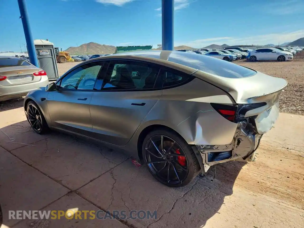 2 Photograph of a damaged car 5YJ3E1ET3RF831739 TESLA MODEL 3 2024