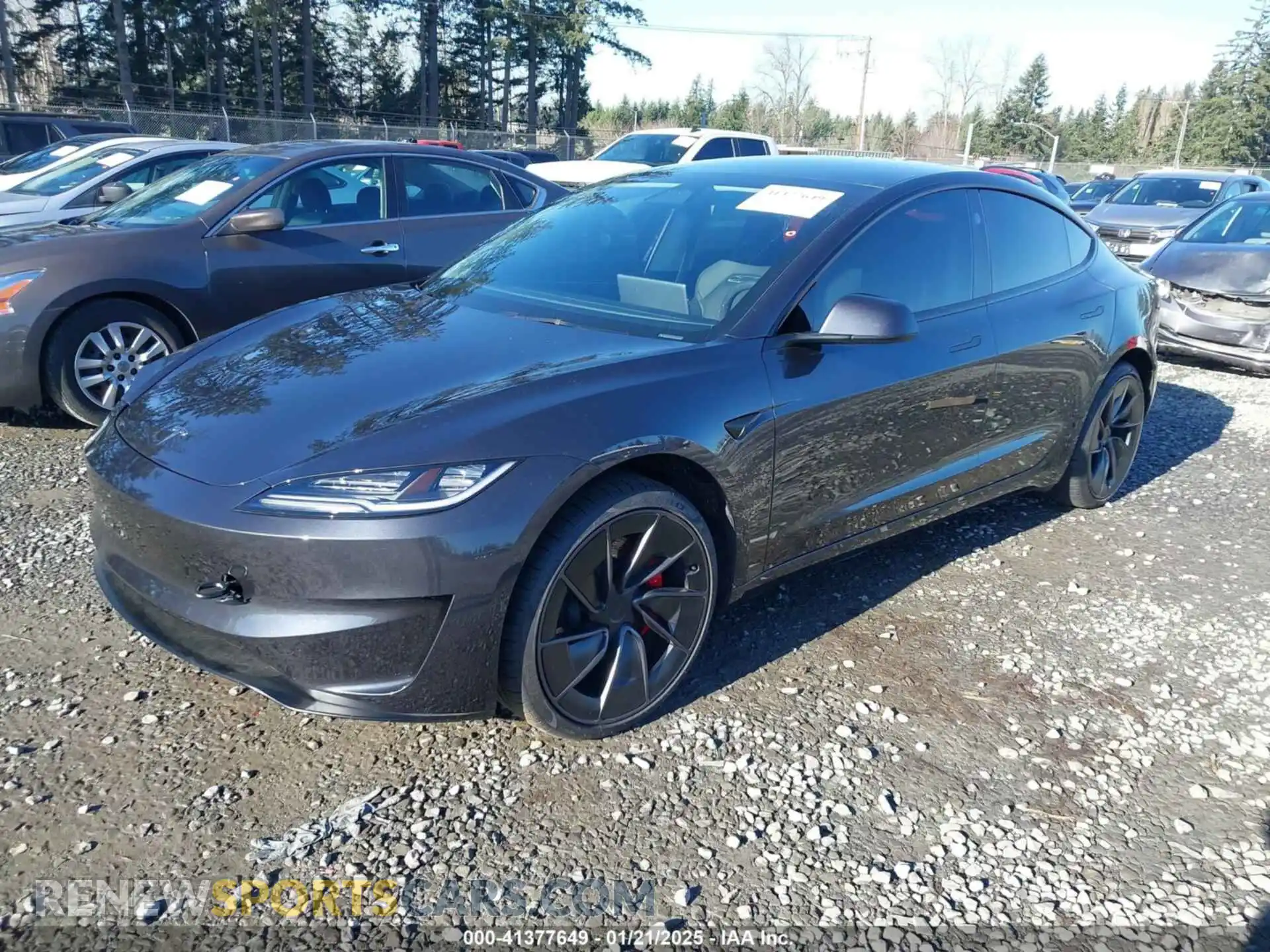 2 Photograph of a damaged car 5YJ3E1ET3RF845978 TESLA MODEL 3 2024