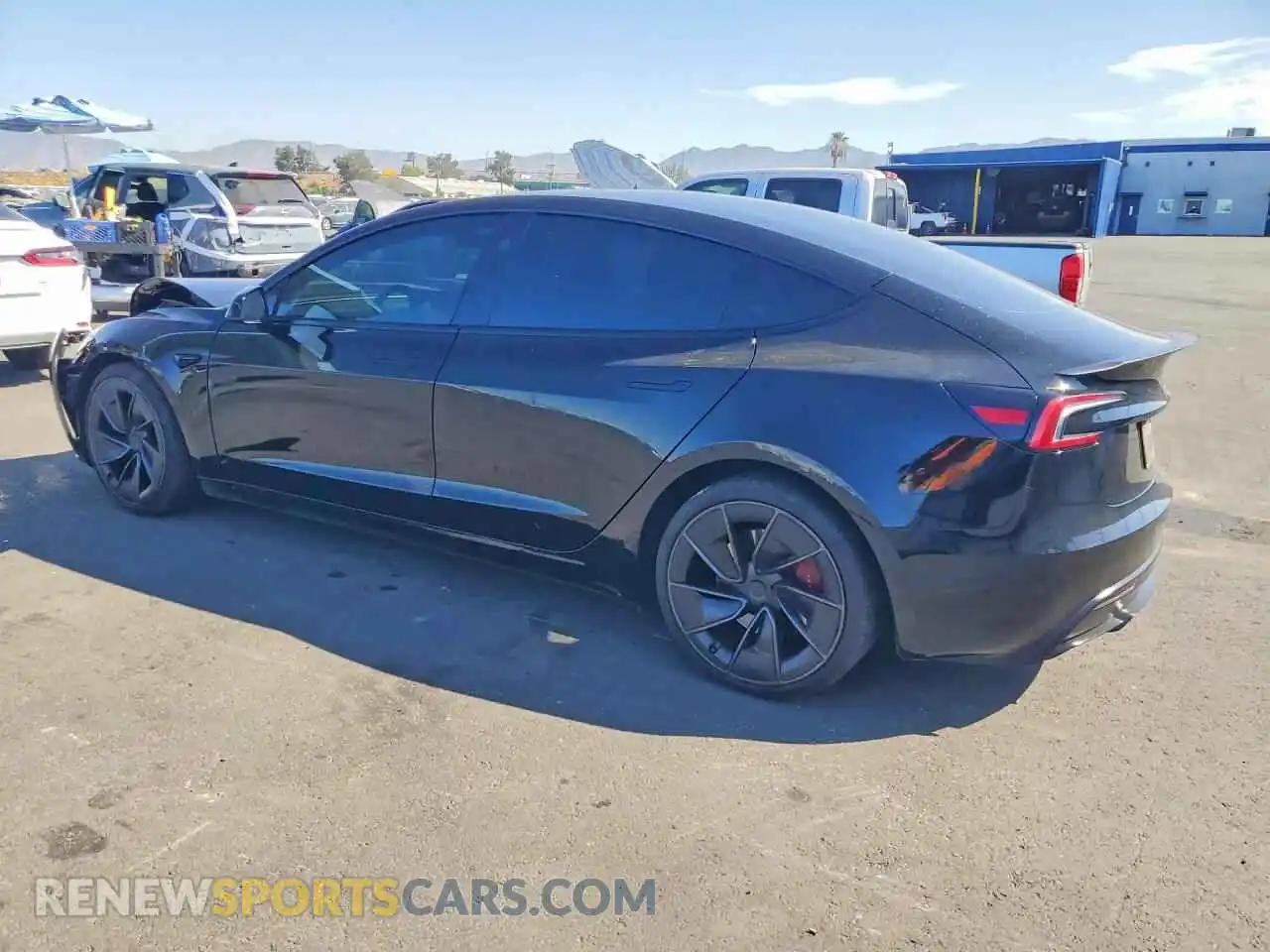 2 Photograph of a damaged car 5YJ3E1ET4RF885048 TESLA MODEL 3 2024
