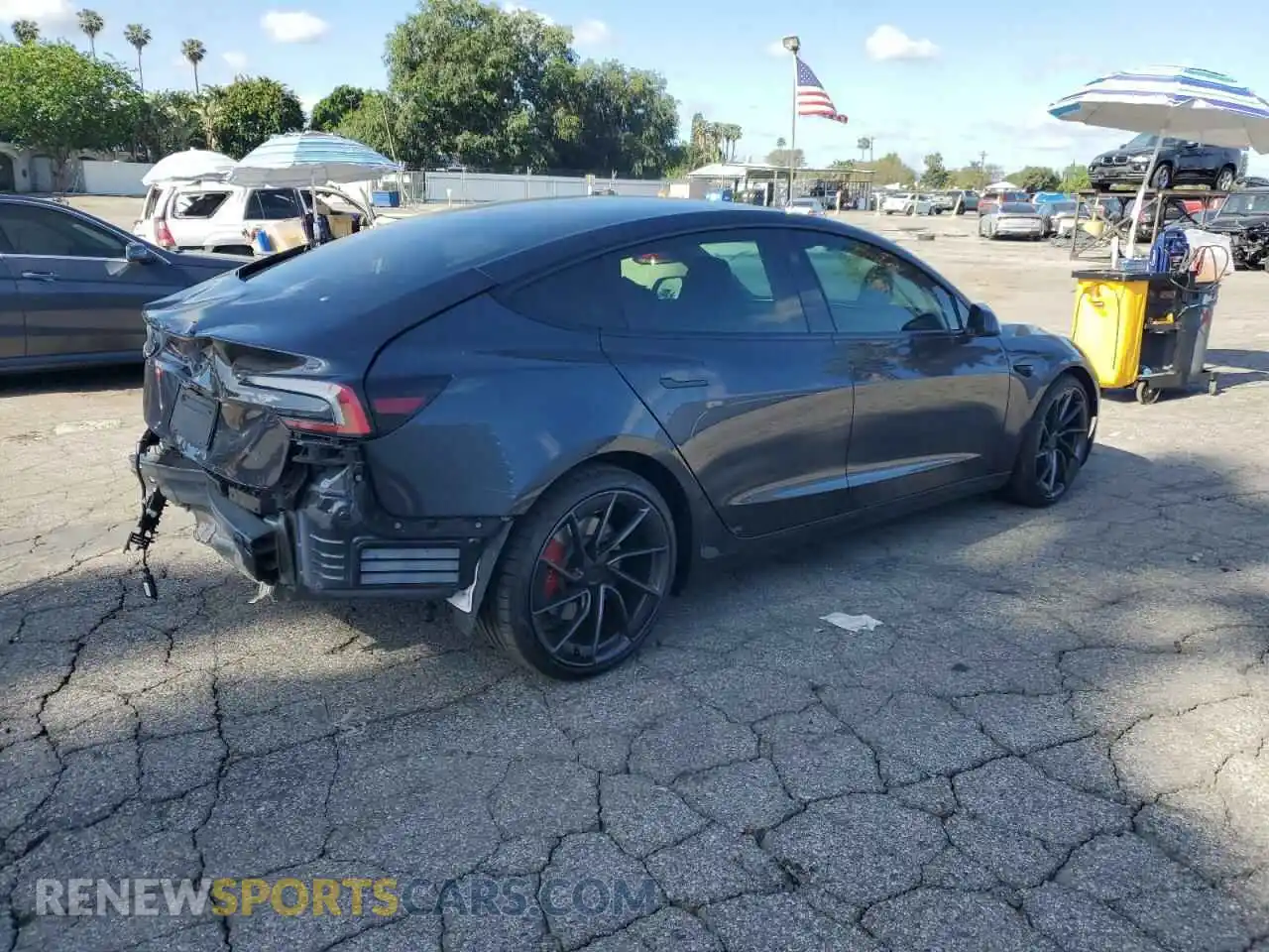 3 Photograph of a damaged car 5YJ3E1ET5RF810536 TESLA MODEL 3 2024