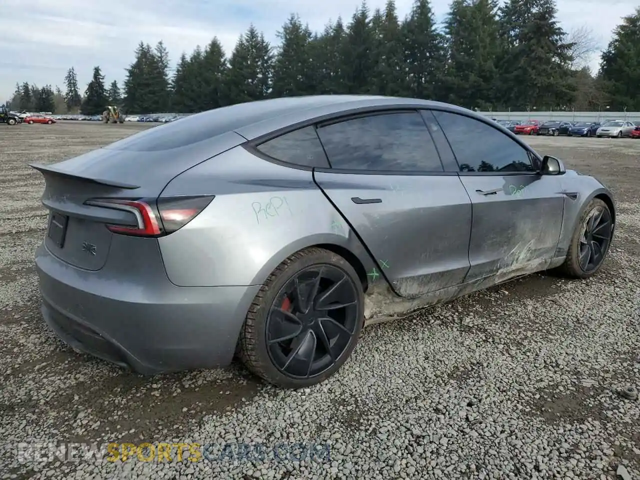 3 fotografías del automóvil dañado 5YJ3E1ET8RF849654 TESLA MODEL 3 2024