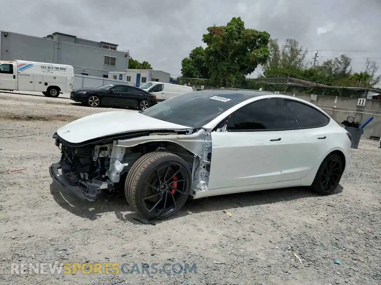 1 Photograph of a damaged car 5YJ3E1ETXRF787397 TESLA MODEL 3 2024