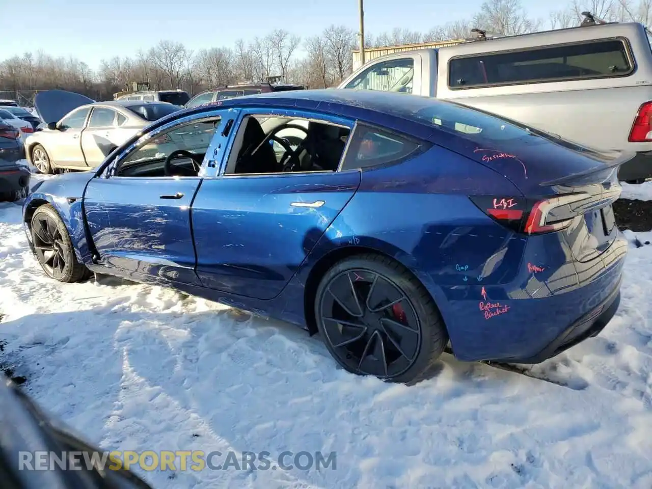 2 Photograph of a damaged car 5YJ3E1ETXRF847128 TESLA MODEL 3 2024