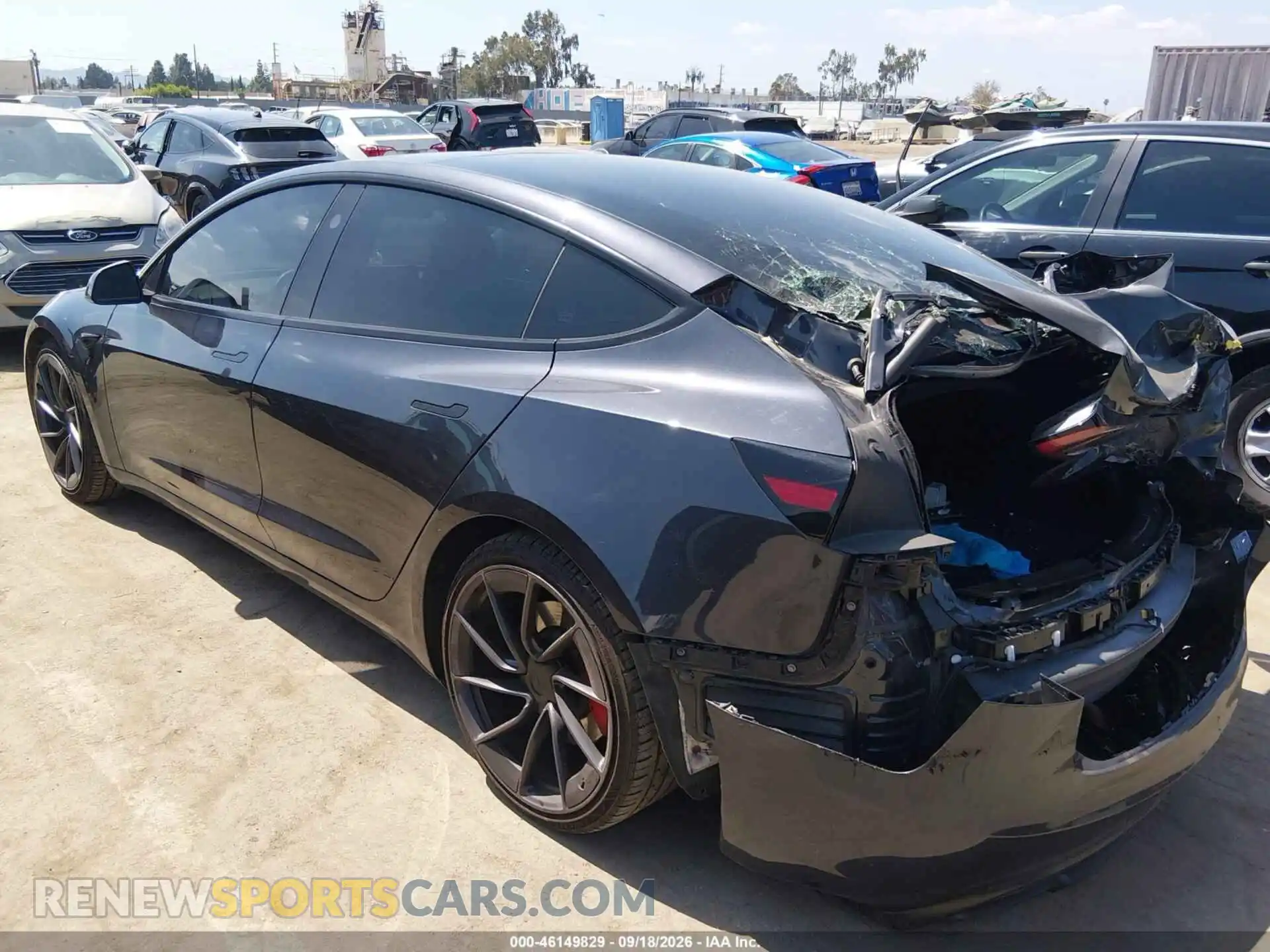 3 fotografías del automóvil dañado 5YJ3E1ETXRF866830 TESLA MODEL 3 2024