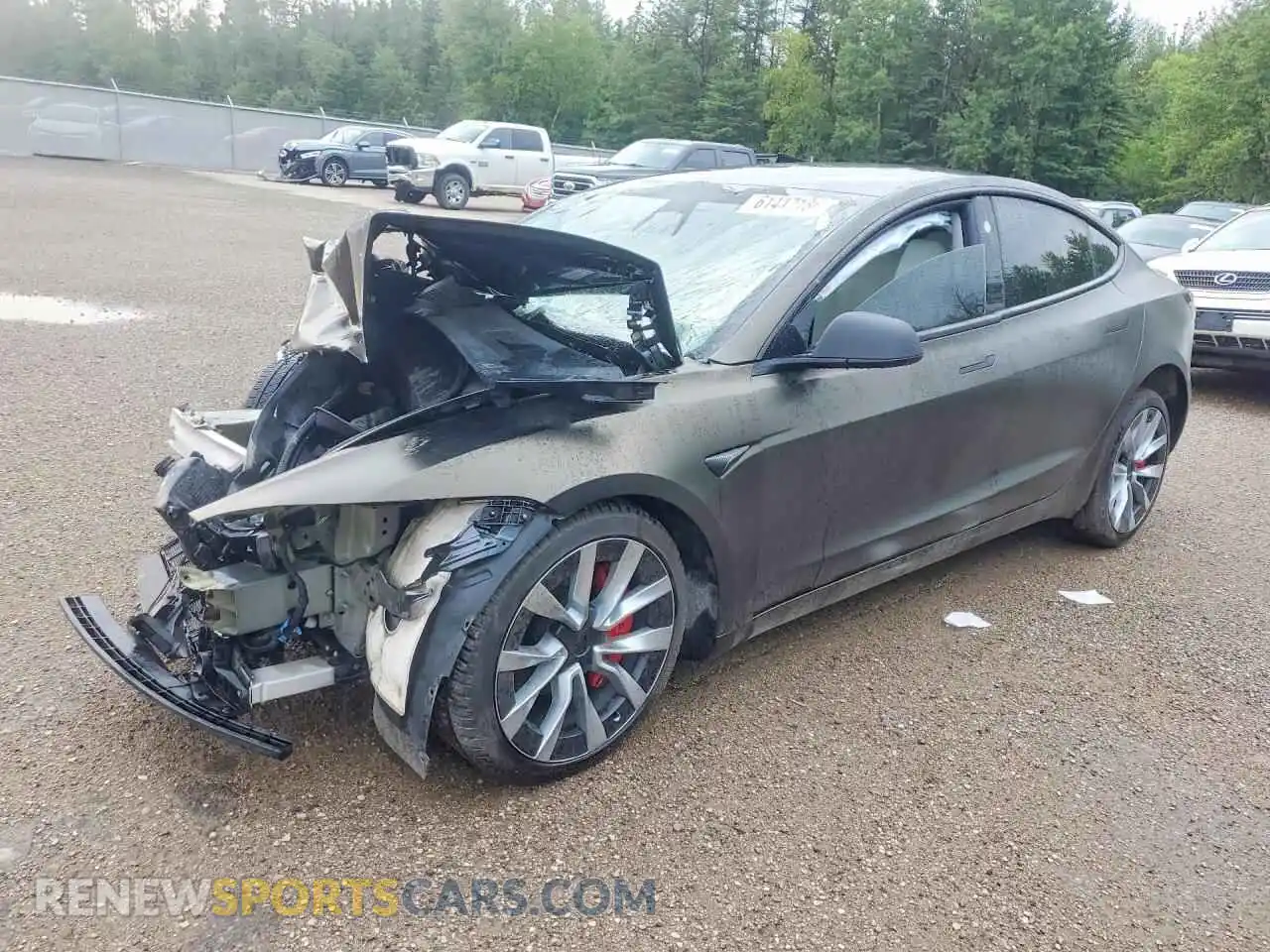 1 Photograph of a damaged car LRW3E7EB6RC093617 TESLA MODEL 3 2024